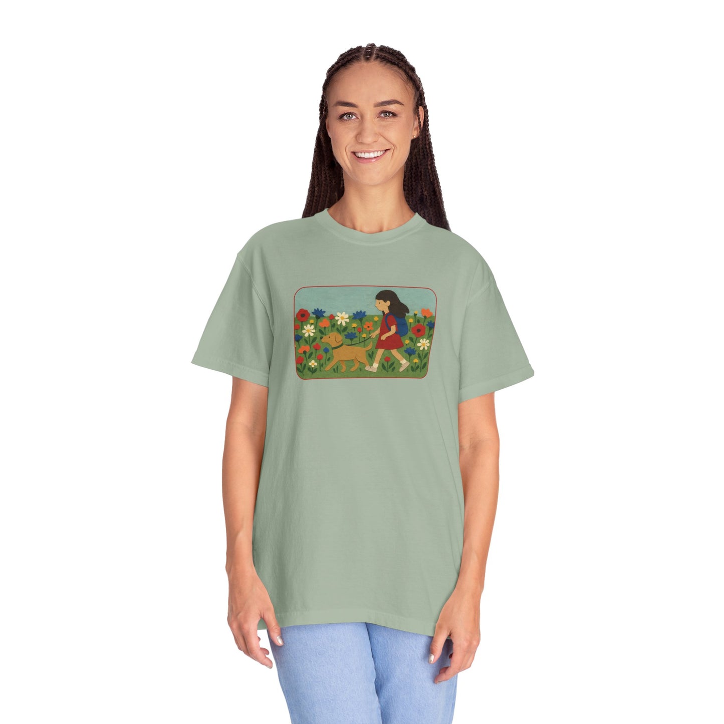 Dog Walking Collage T-shirt