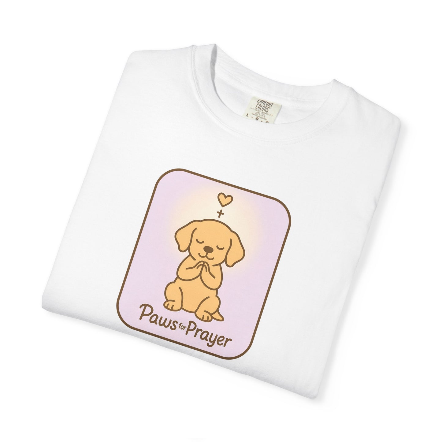 Prayerful Paws Unisex T-Shirt, Dog Lover Gift, Cute Pet Tee, Animal Prayer Shirt, Casual Animal Tees, Gift for Dog Owners