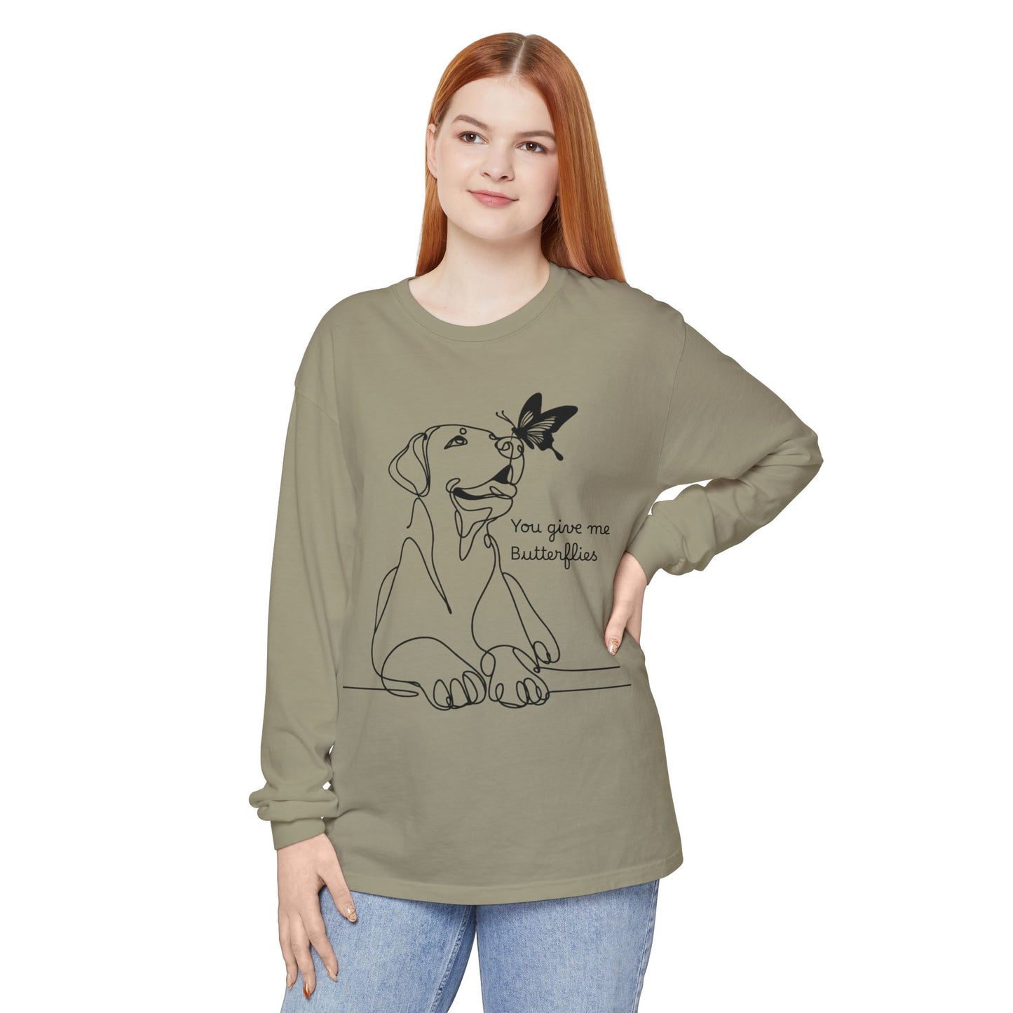You Give Me Butterflies Dog Long Sleeve T-Shirt
