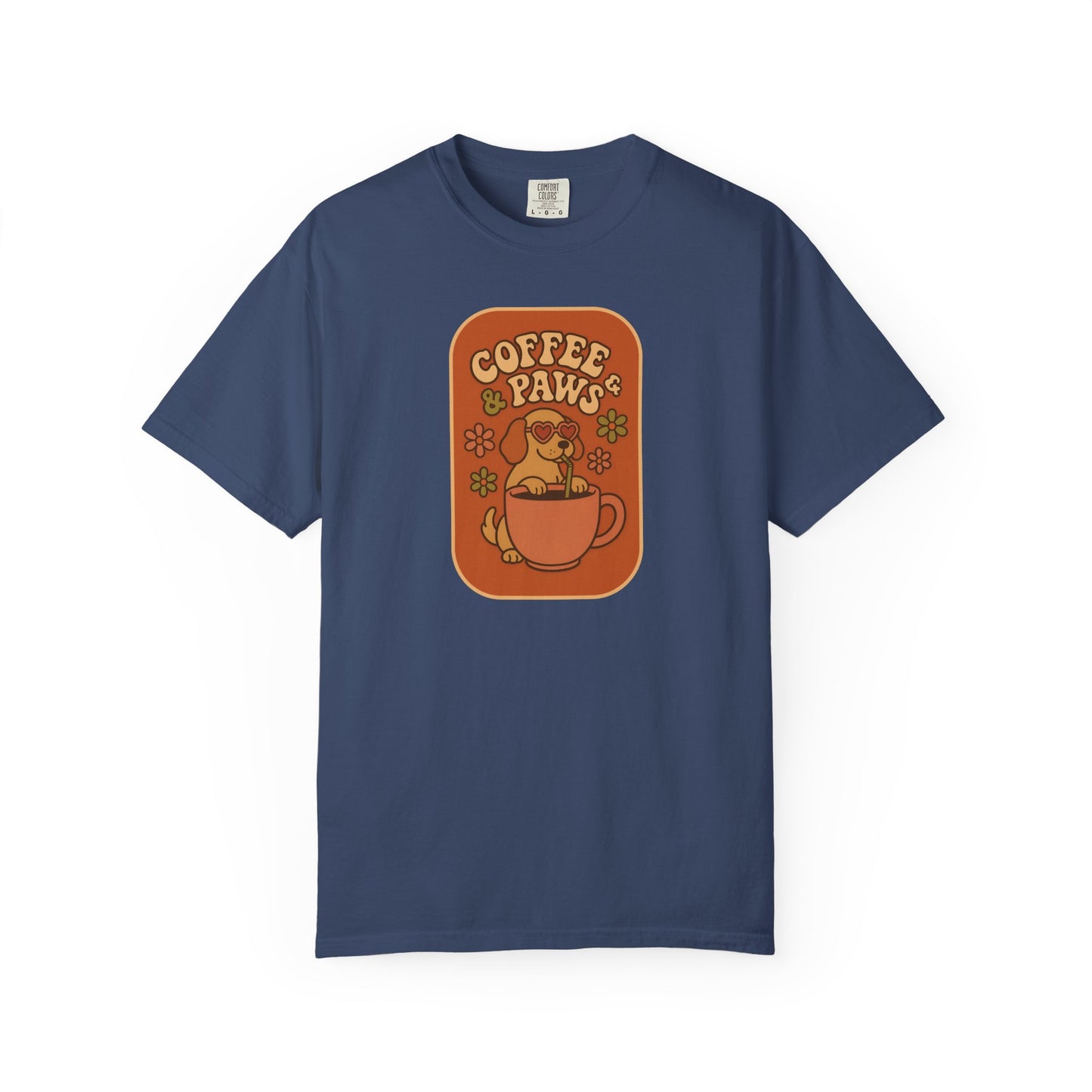 Coffee Paws Unisex T-shirt - Perfect for Dog Lovers, Casual Wear, Gift for Pet Owners, Cozy Vibe, Every Day Wear