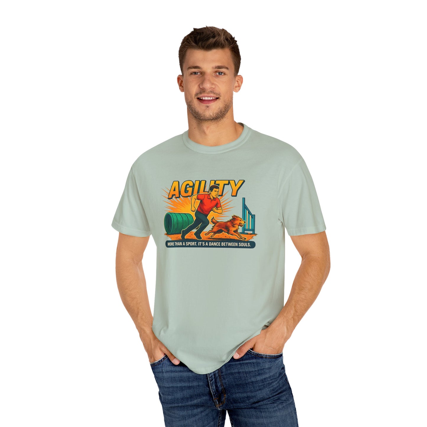 Agility Unisex Garment-Dyed T-Shirt - More Than a Sport, It's a Dance Between Souls