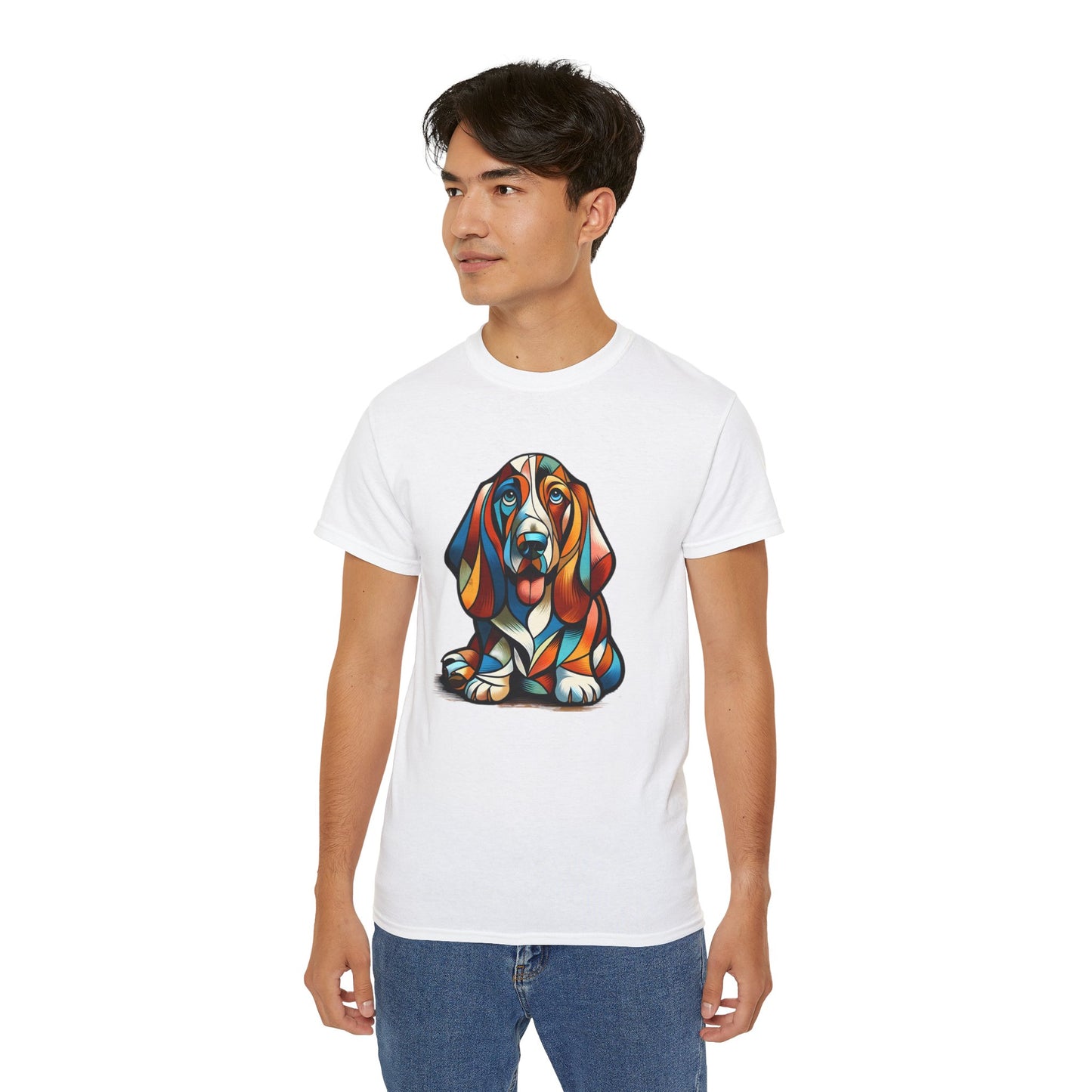 “Petcasso Pup – The Bold Basset Hound Tee” - Unisex Ultra Cotton Tee