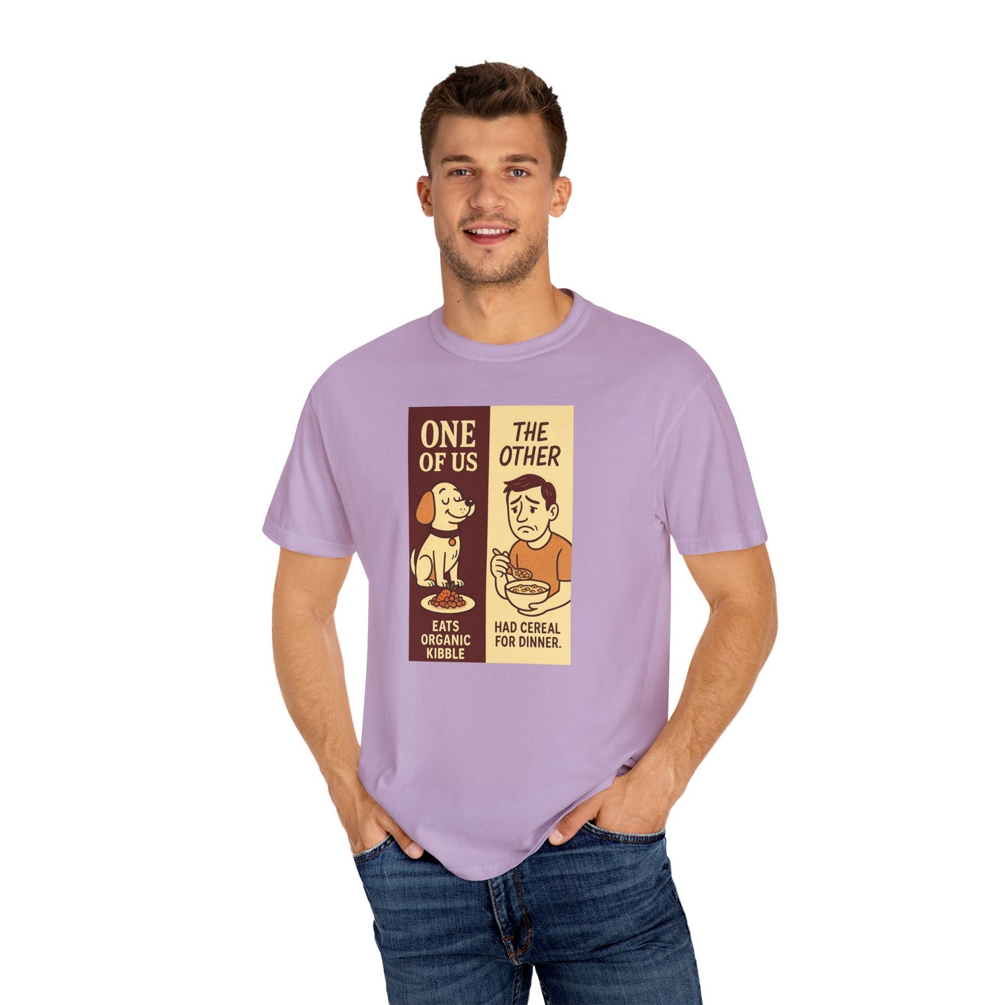 Organic Kibble T-Shirt, Funny Pet Lover Tee, Casual Unisex Apparel, Dog and Cat Humor, Gift for Animal Lovers