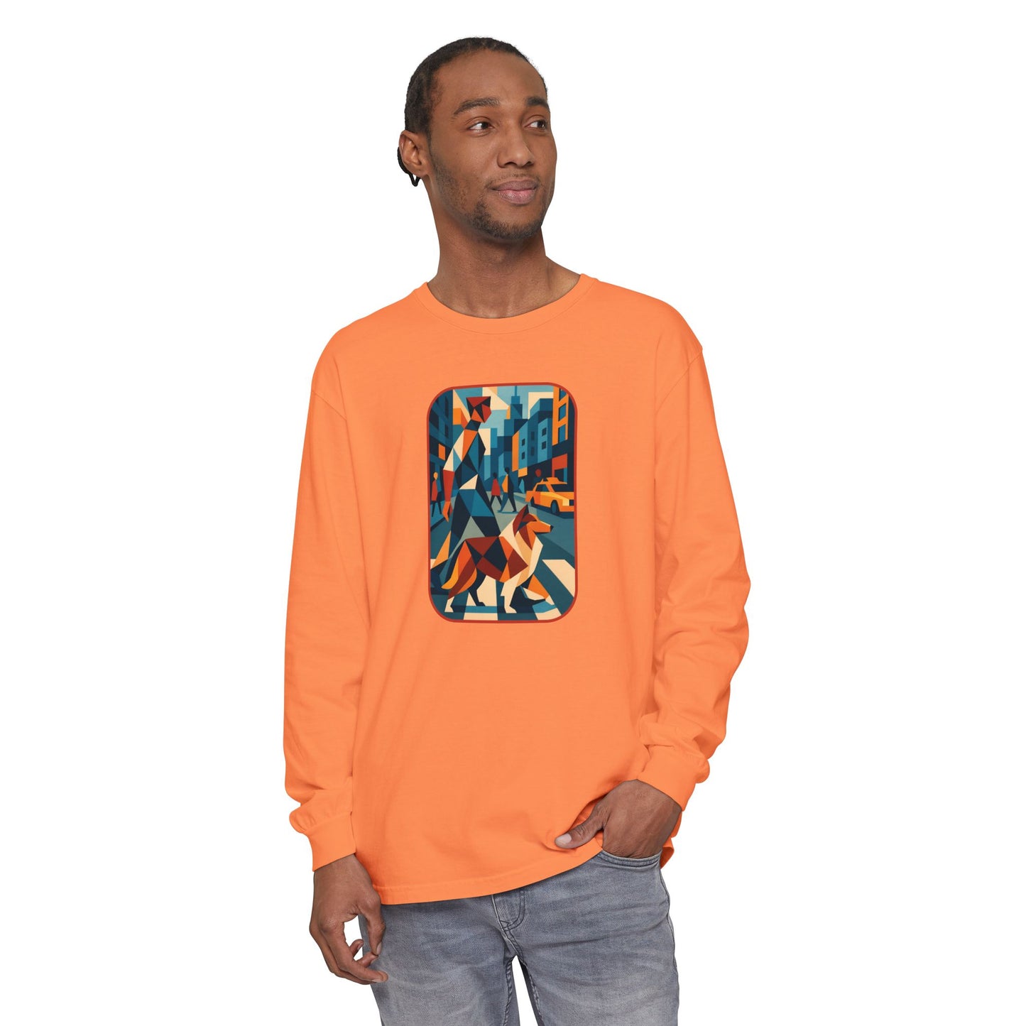 City Walk Tee for Animal Lovers, Casual Wear, Gift for Him/Her, Art-Inspired Apparel, Unique Artwork T-Shirt
