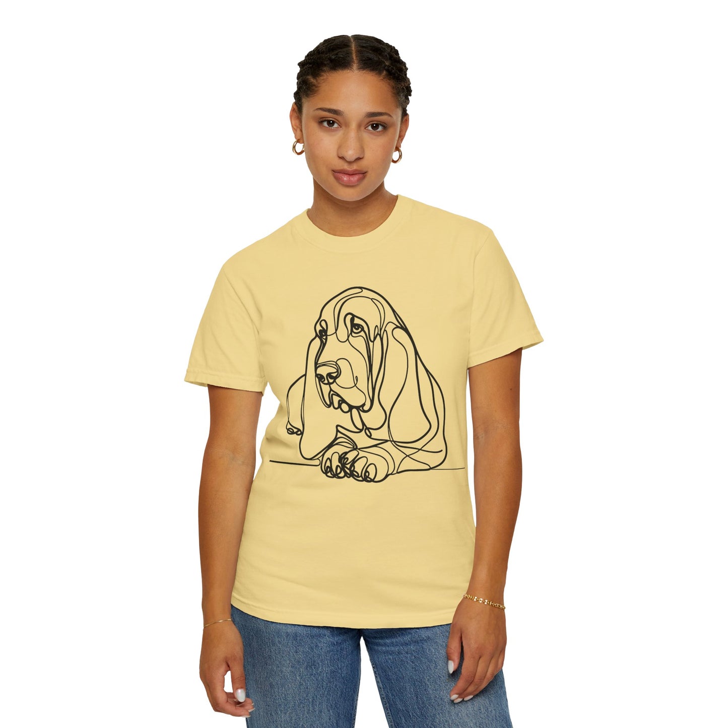 Basset Hound Line Art T-Shirt