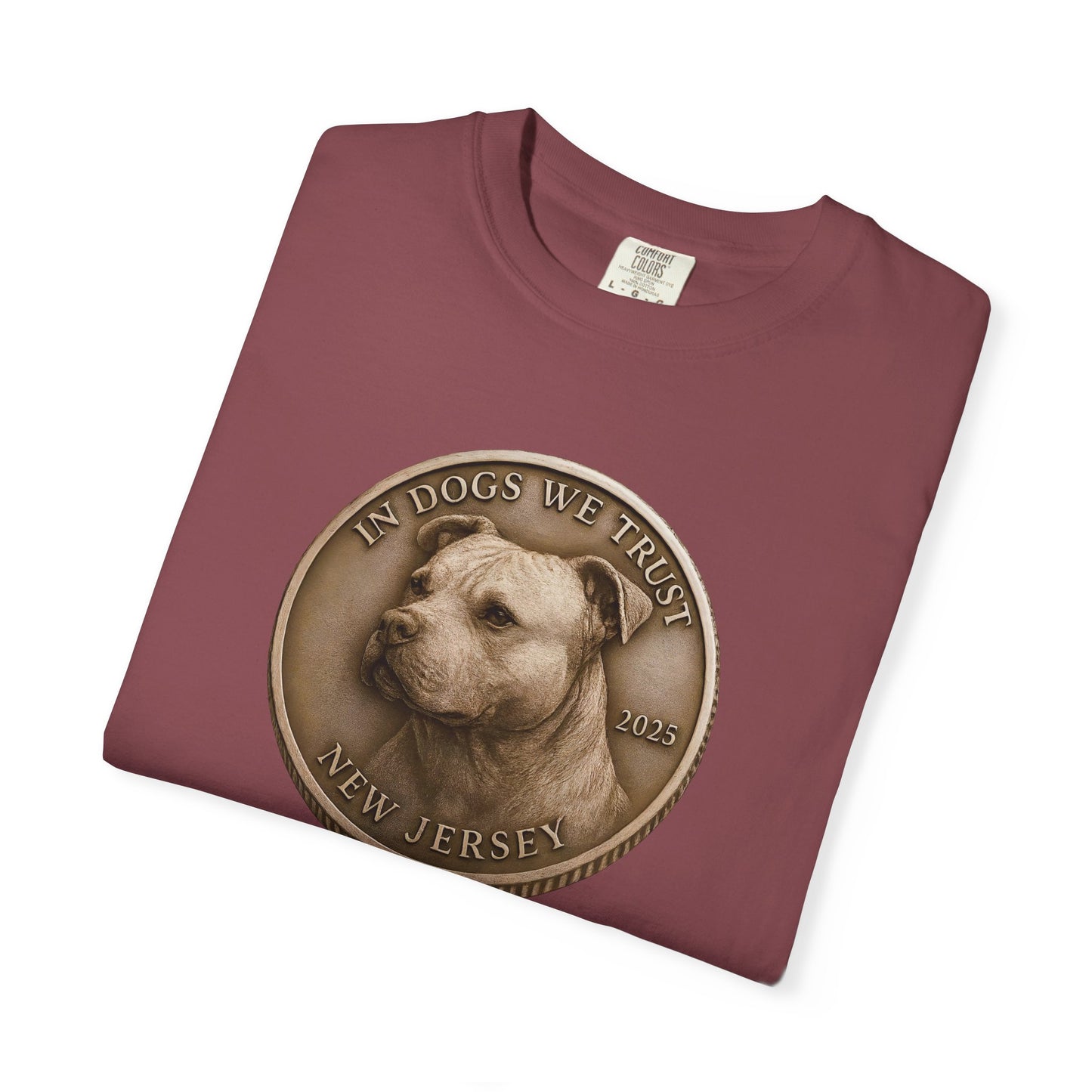 New Jersey State Coin T-Shirt Collection - Proud Dog Breed Illustrations