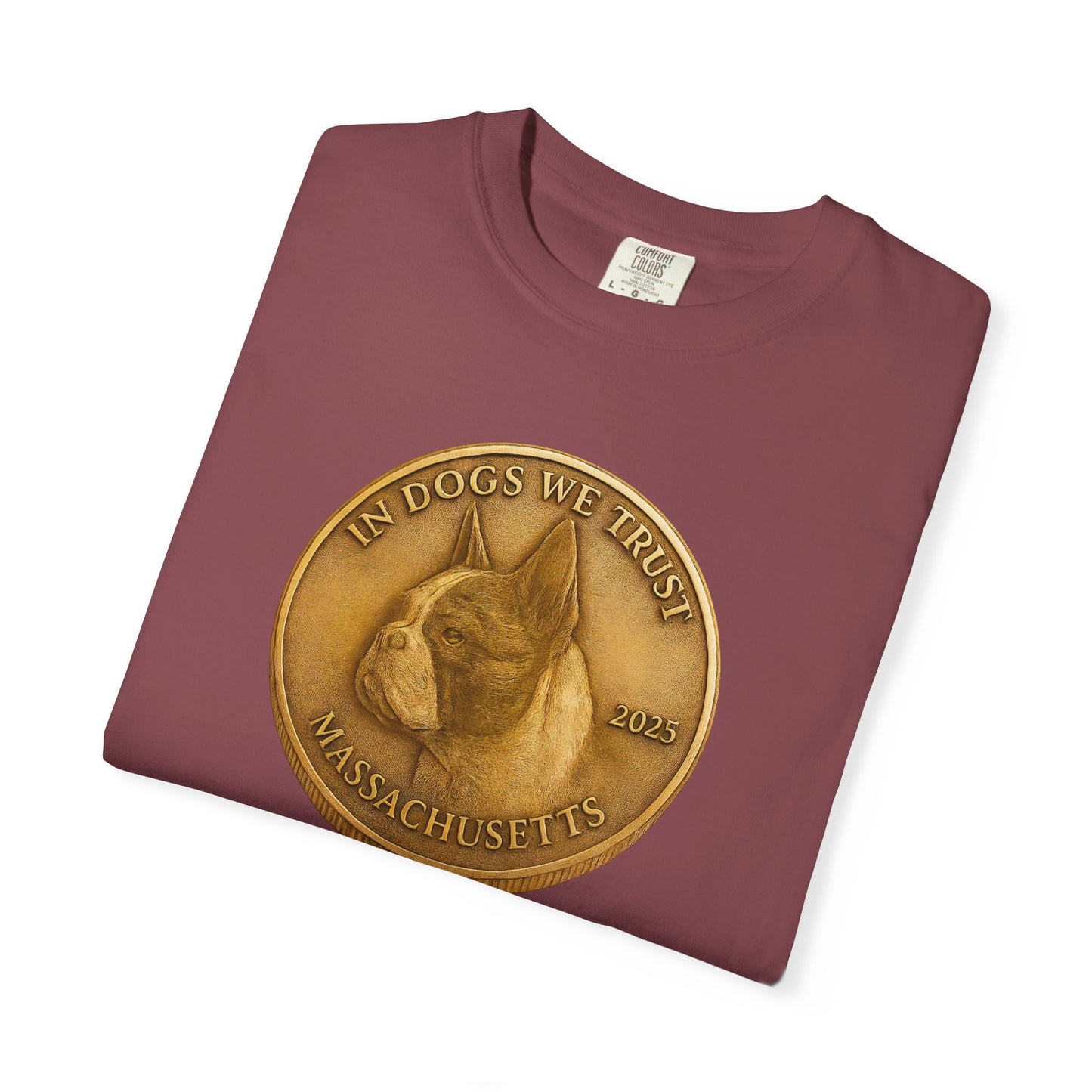 Massachusetts State Coin T-Shirt Collection - Proud Dog Breed Illustrations