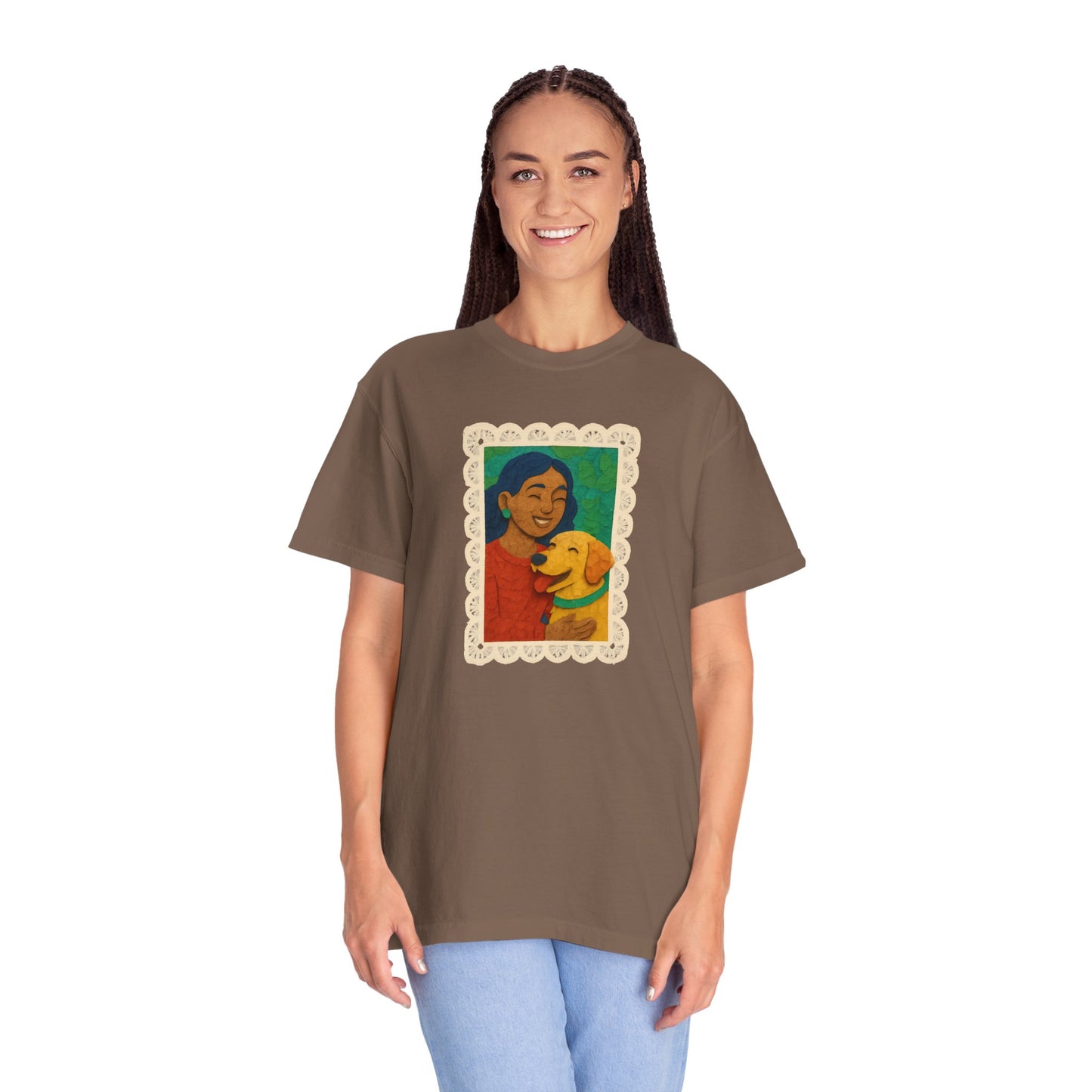 Dog Mom T-shirt - Unisex Garment-Dyed Tee for Dog Lovers