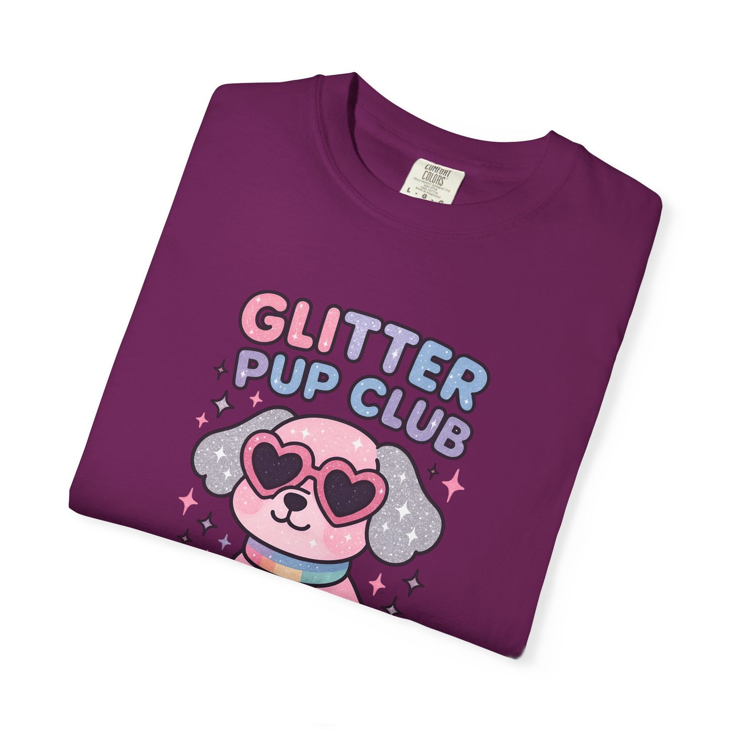 Glitter Pup Club Unisex T-Shirt, Cute Dog Tee, Pet Lovers Gift, Fun Casual Wear, Animal Lover Shirt, Summer Essentials
