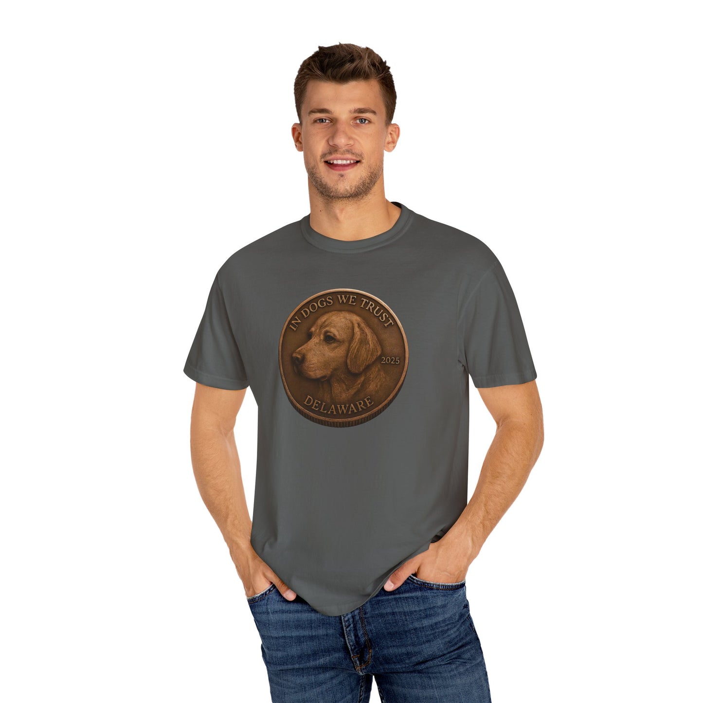 Delaware State Coin T-Shirt Collection - Proud Dog Breed Illustrations