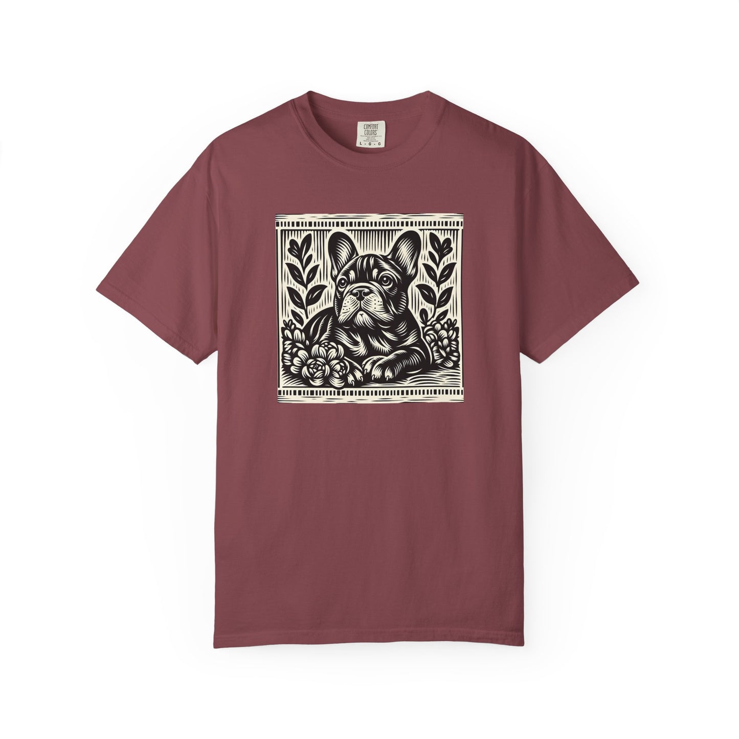 French Bulldog Vintage Graphic T-Shirt - Unisex Garment-Dyed Tee