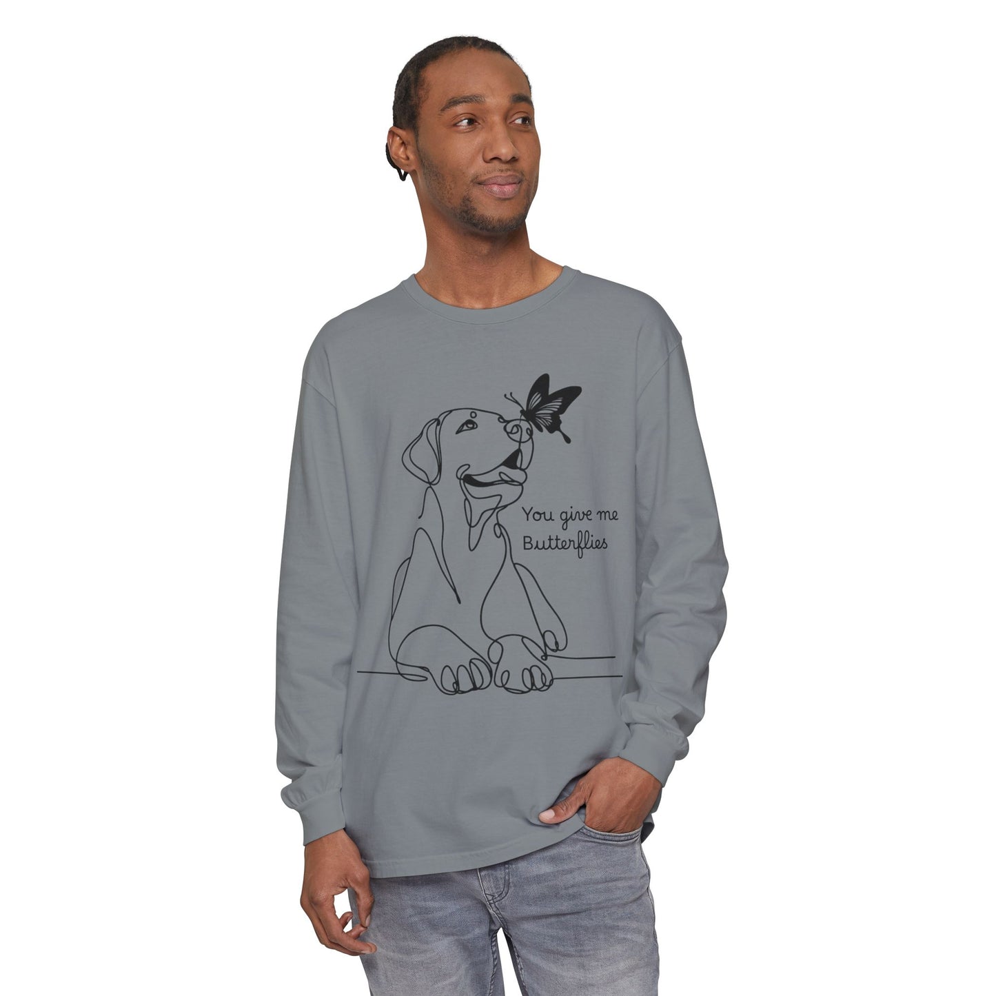 You Give Me Butterflies Dog Long Sleeve T-Shirt