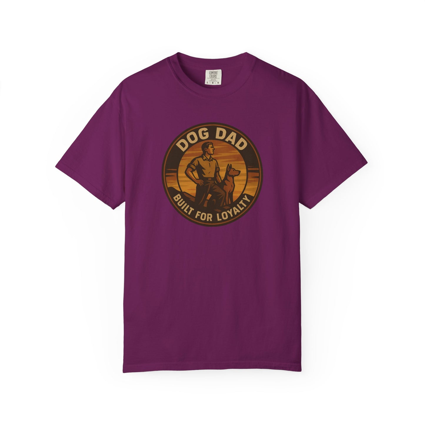 Dog Dad Garment-Dyed T-Shirt, Perfect for Pet Lovers, Gifts for Father's Day, Casual Wear, Outdoor Activities