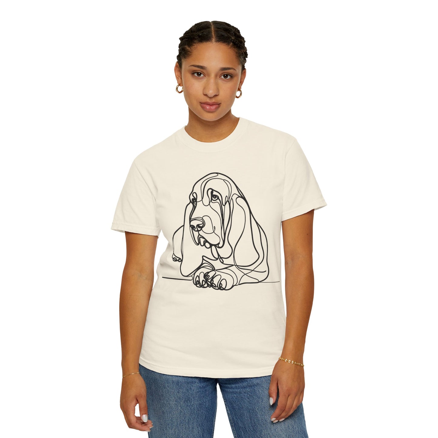 Basset Hound Line Art T-Shirt