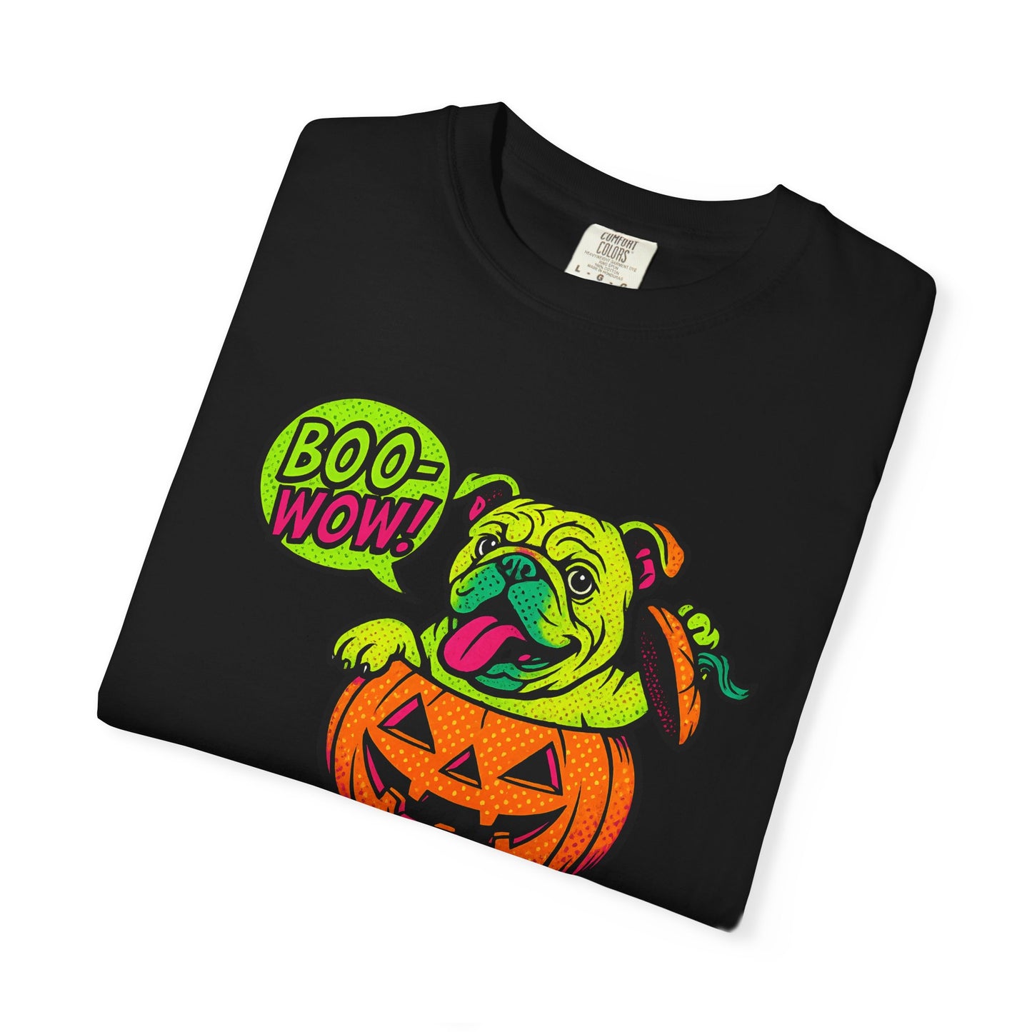 Playful Halloween Dog T-Shirt, Fun Casual Tee, Pet Lovers Gift, Fall Fashion, Trick or Treat Shirt, Unique Graphic Tee