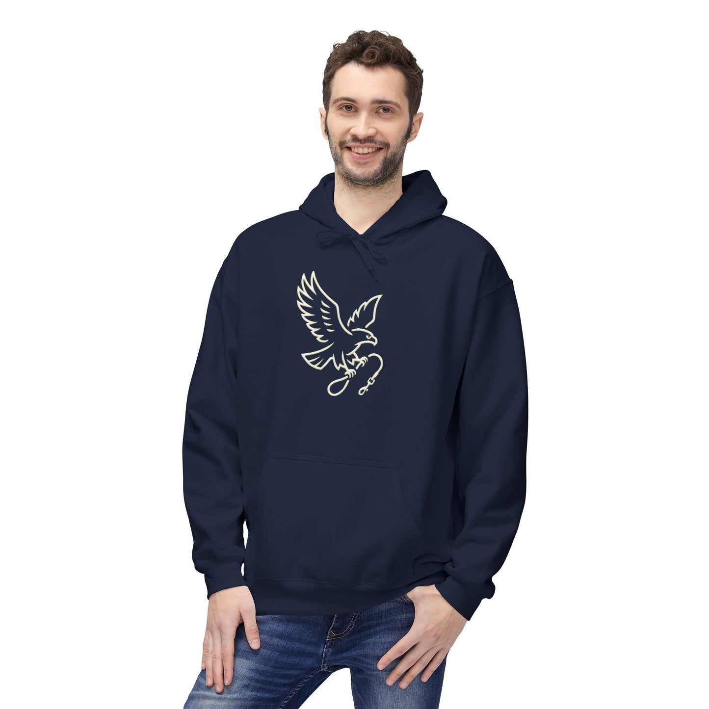 Stylish Unisex Fleece Hoodie with Unique Bird Design, Cozy Pullover, Casual Wear, Gift for Nature Lovers, Perfect for Fall