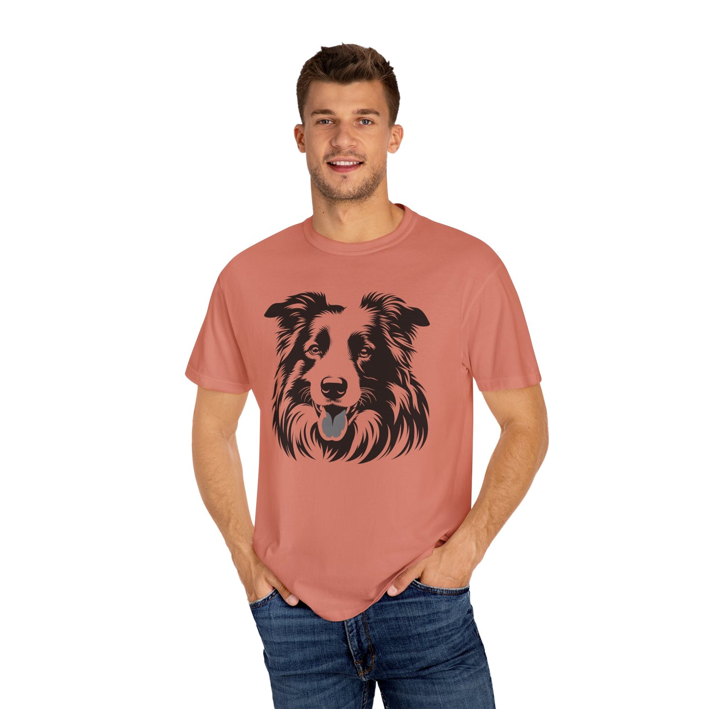 🖤 The Classic Collie – B/W Art Border Collie Tee - Perfect Gift for Dog Lovers