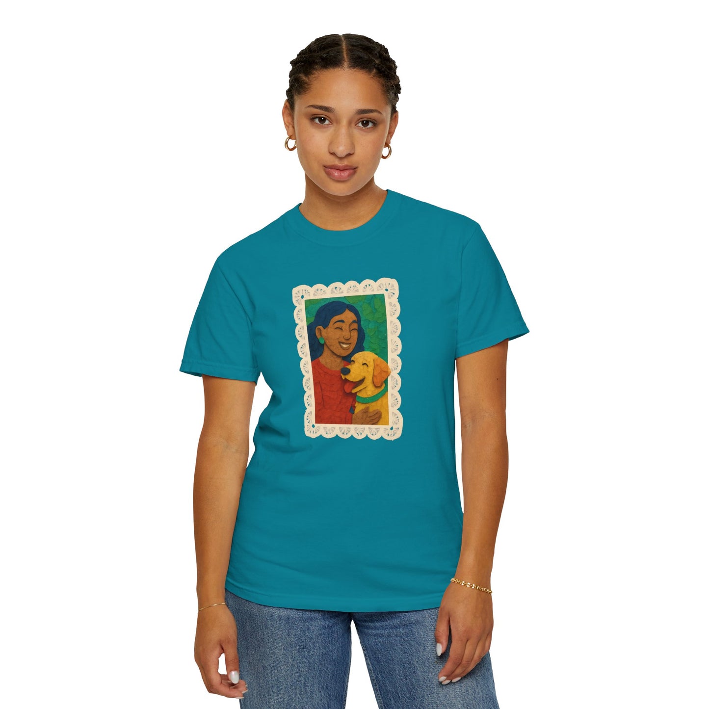 Dog Mom T-shirt - Unisex Garment-Dyed Tee for Dog Lovers