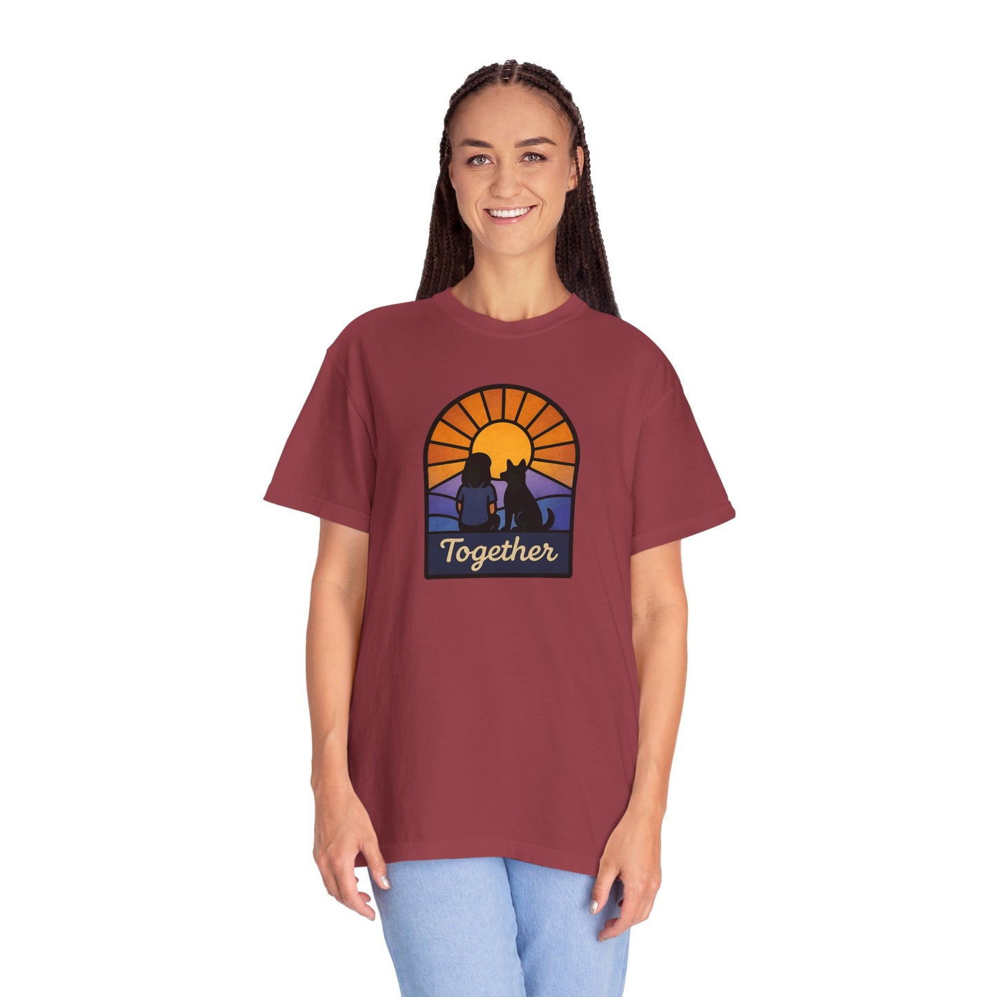 Together Sunset Graphic T-Shirt, Unisex Tee for Families, Casual Wear, Gift for Nature Lovers, Summer Vibe Apparel, Retro Style Shirt