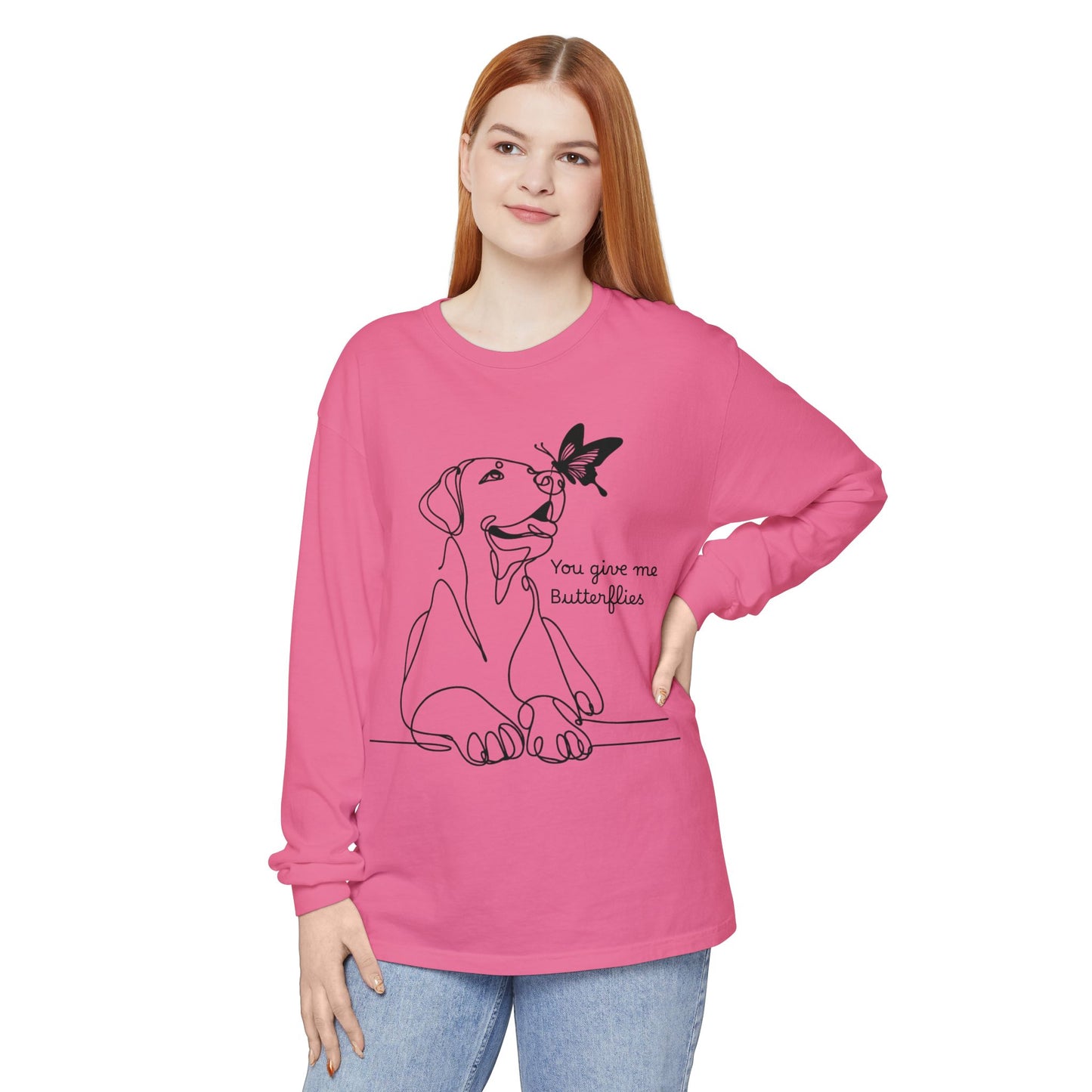 You Give Me Butterflies Dog Long Sleeve T-Shirt