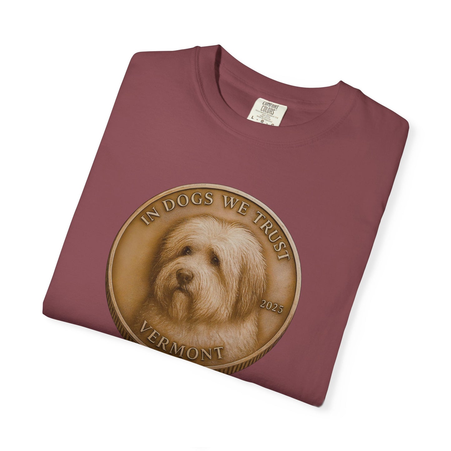 Vermont State Coin T-Shirt Collection - Proud Dog Breed Illustrations