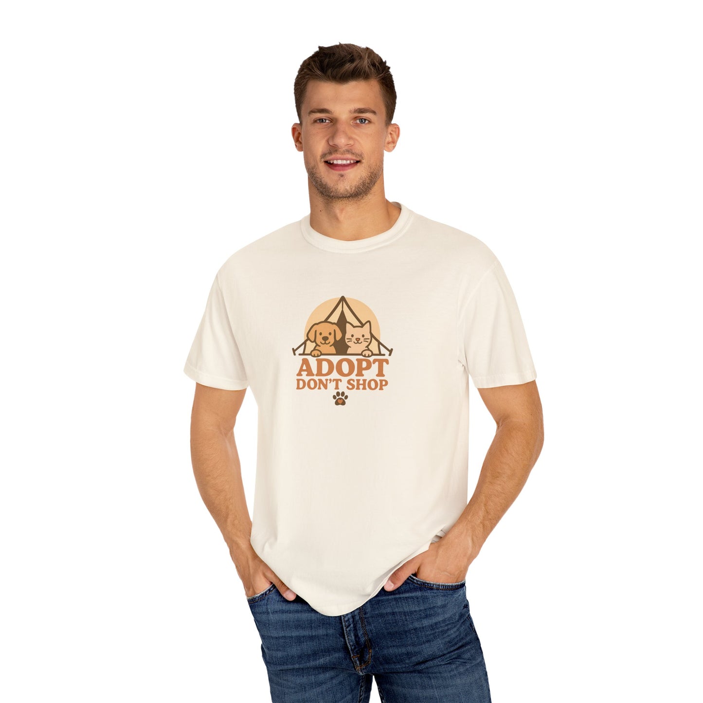 Adopt Don't Shop T-Shirt, Eco-Friendly Tee, Animal Rescue Shirt, Casual Wear, Gift for Pet Lovers, Perfect for Adoption Events