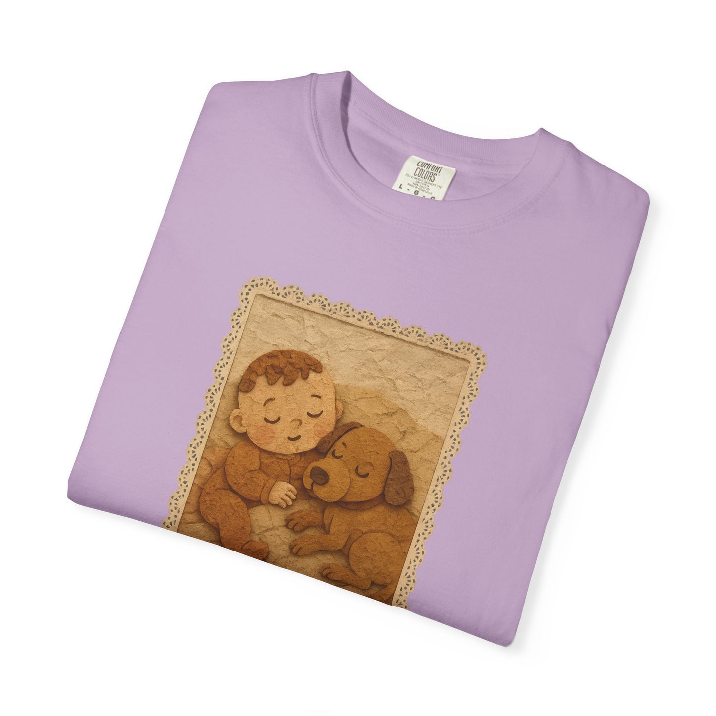 Cute Baby & Puppy Graphic Tee, Cozy Shirt for Dog Lovers and Parents, Gifts for Baby Showers, Birthdays, or Any Celebration