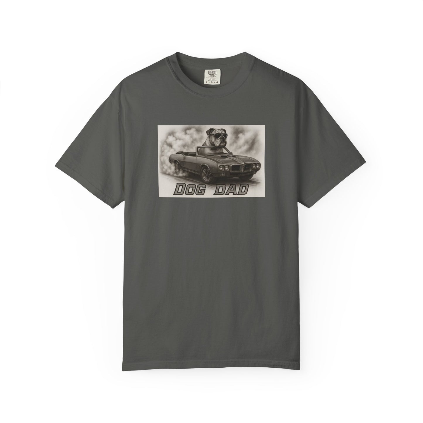 Dog Dad - Bulldog - Cool Dogs in Cool Cars T-Shirt Collection | Funny Dog Lover Apparel for Men