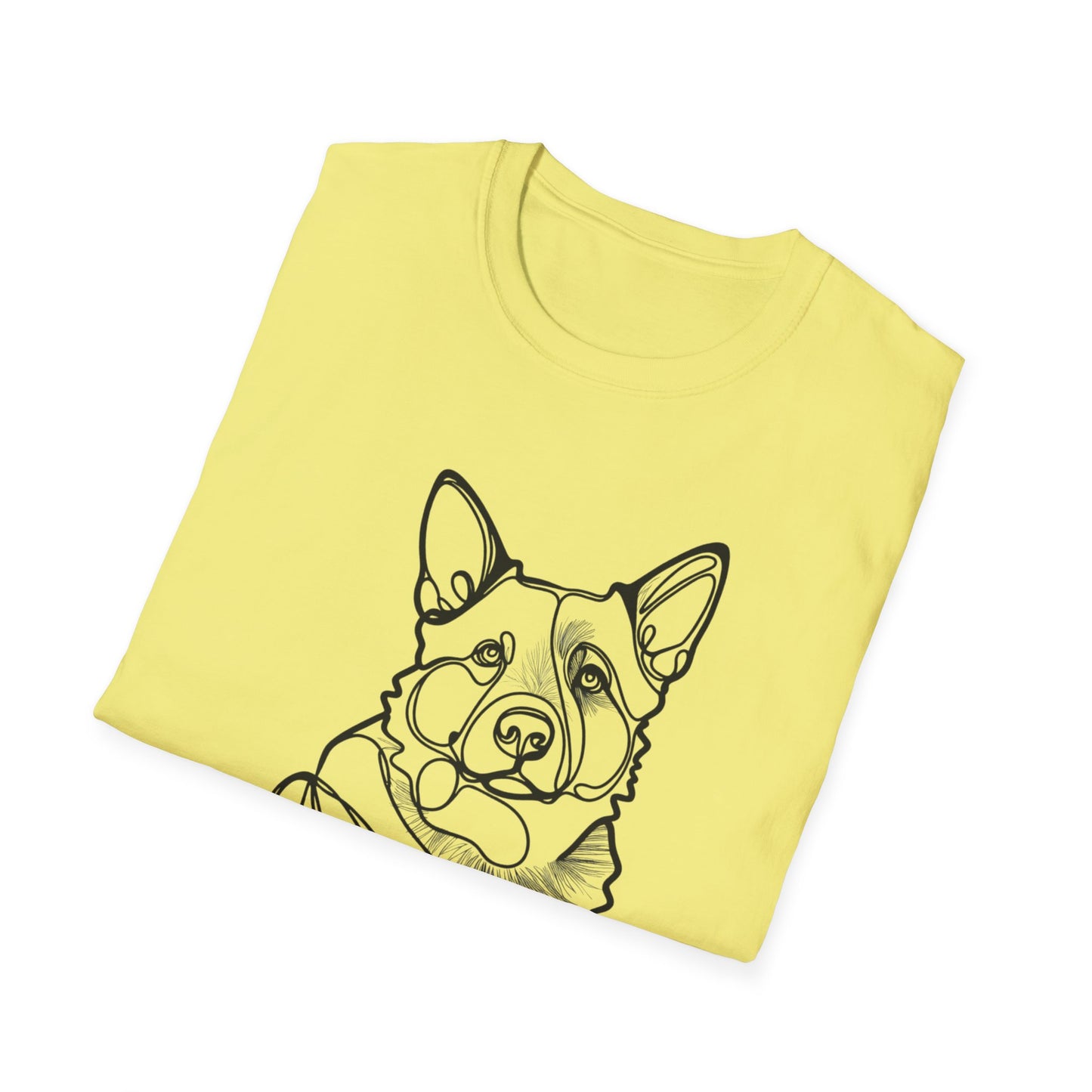 🖤 True Grit – Blue Heeler Line Art Tee – Minimalist Dog Outline Design