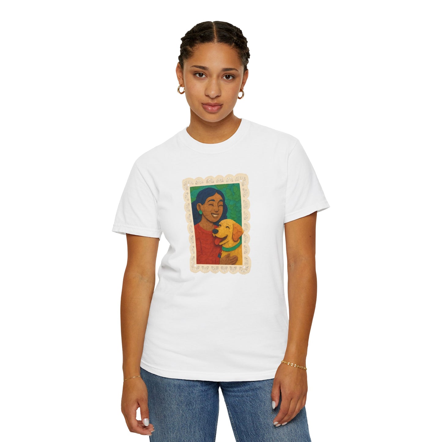 Dog Mom T-shirt - Unisex Garment-Dyed Tee for Dog Lovers
