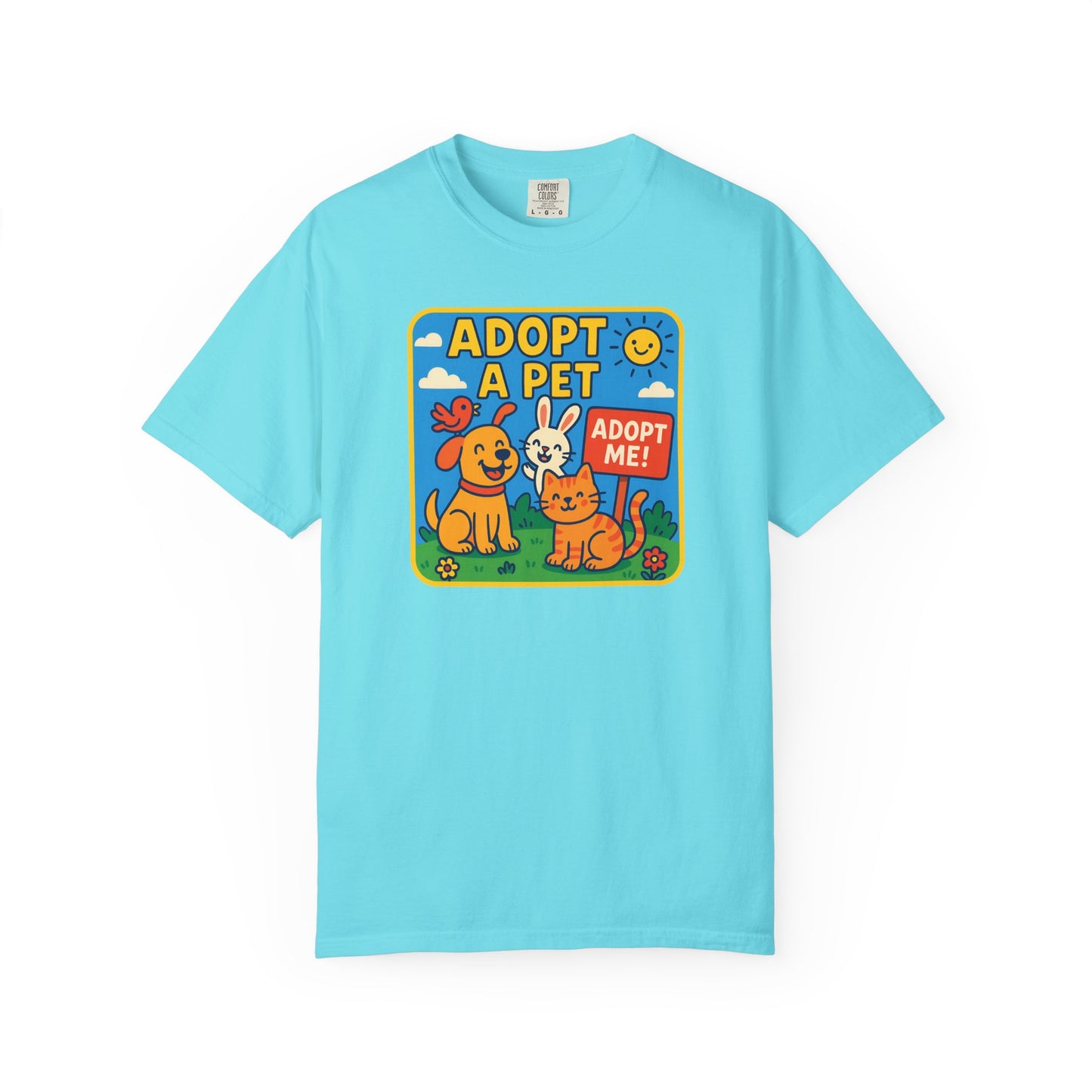 Adopt a Pet T-Shirt - Unisex Garment-Dyed Tee for Animal Lovers