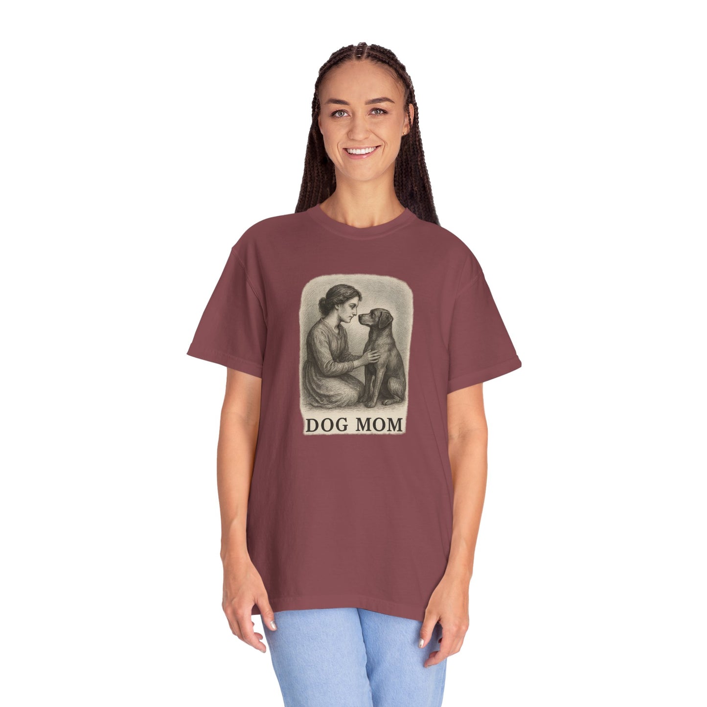 Dog Mom Unisex T-Shirt, Cozy Gift for Pet Lovers, Vintage Style Tee, Cute Dog Owner Shirt, Ideal for Birthdays and Holidays
