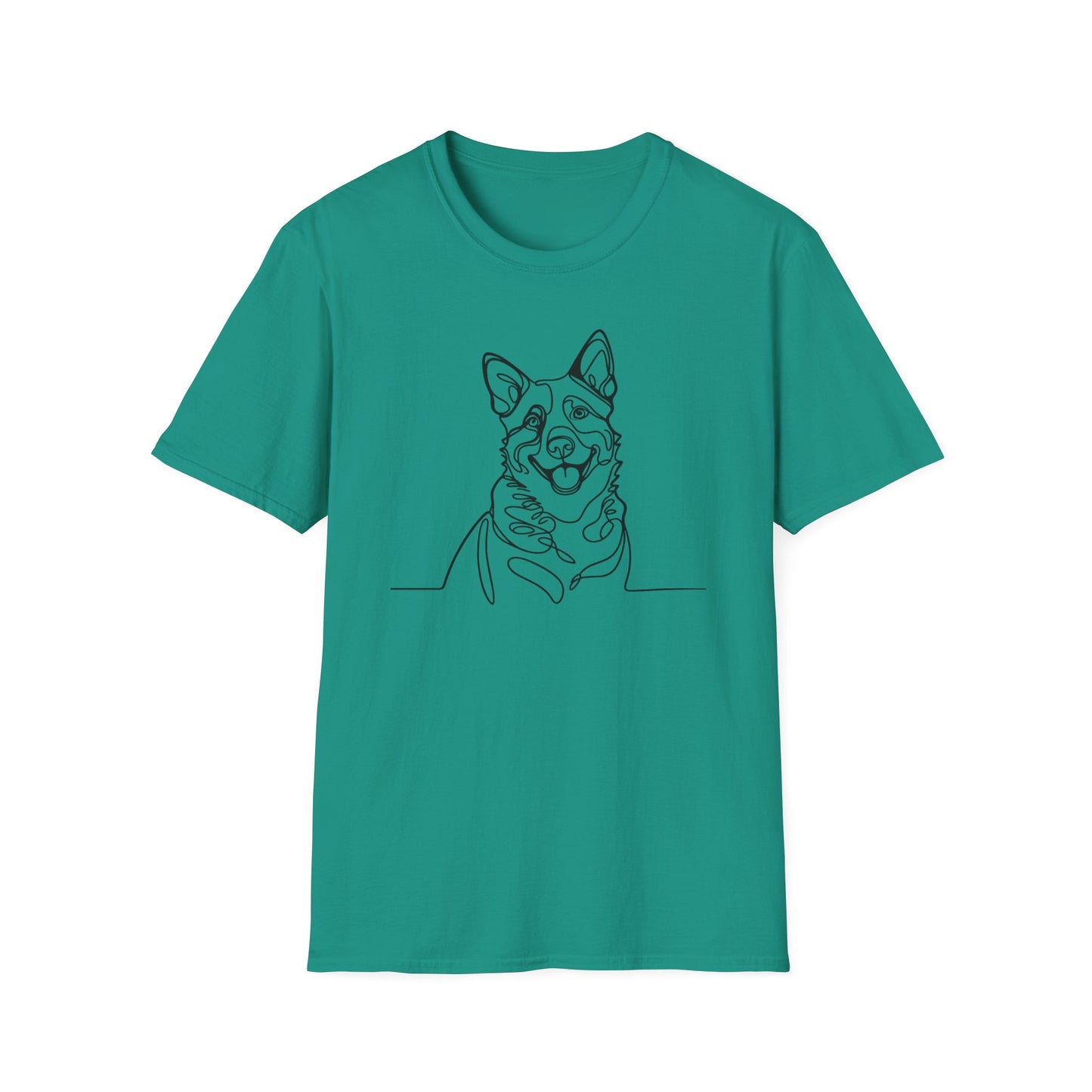 🖤 True Grit – Blue Heeler Line Art Tee