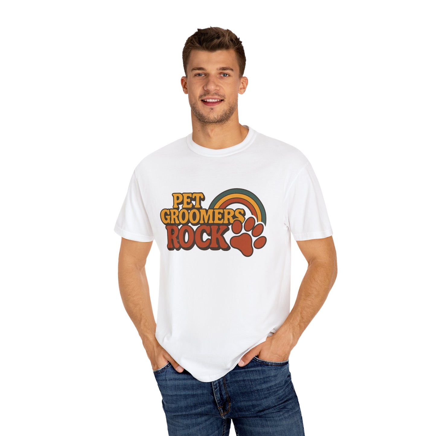 Pet Groomers Rock Unisex Garment-Dyed T-Shirt - Fun & Stylish Tee for Animal Lovers