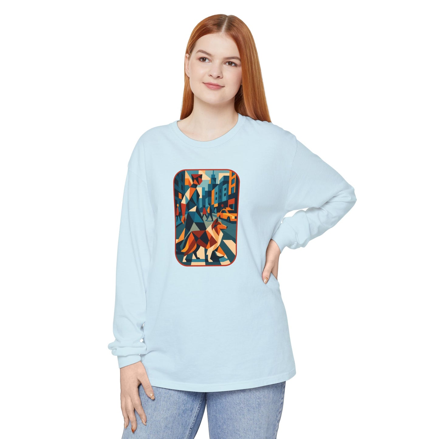 City Walk Tee for Animal Lovers, Casual Wear, Gift for Him/Her, Art-Inspired Apparel, Unique Artwork T-Shirt