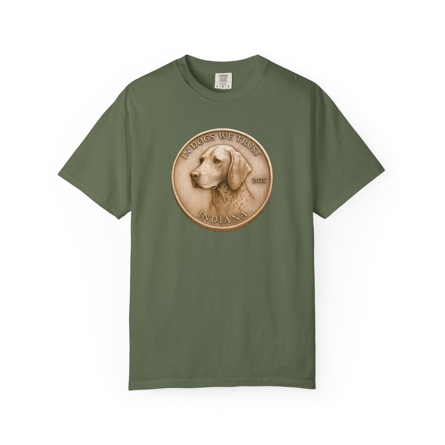 Indiana State Coin T-Shirt Collection - Proud Dog Breed Illustrations