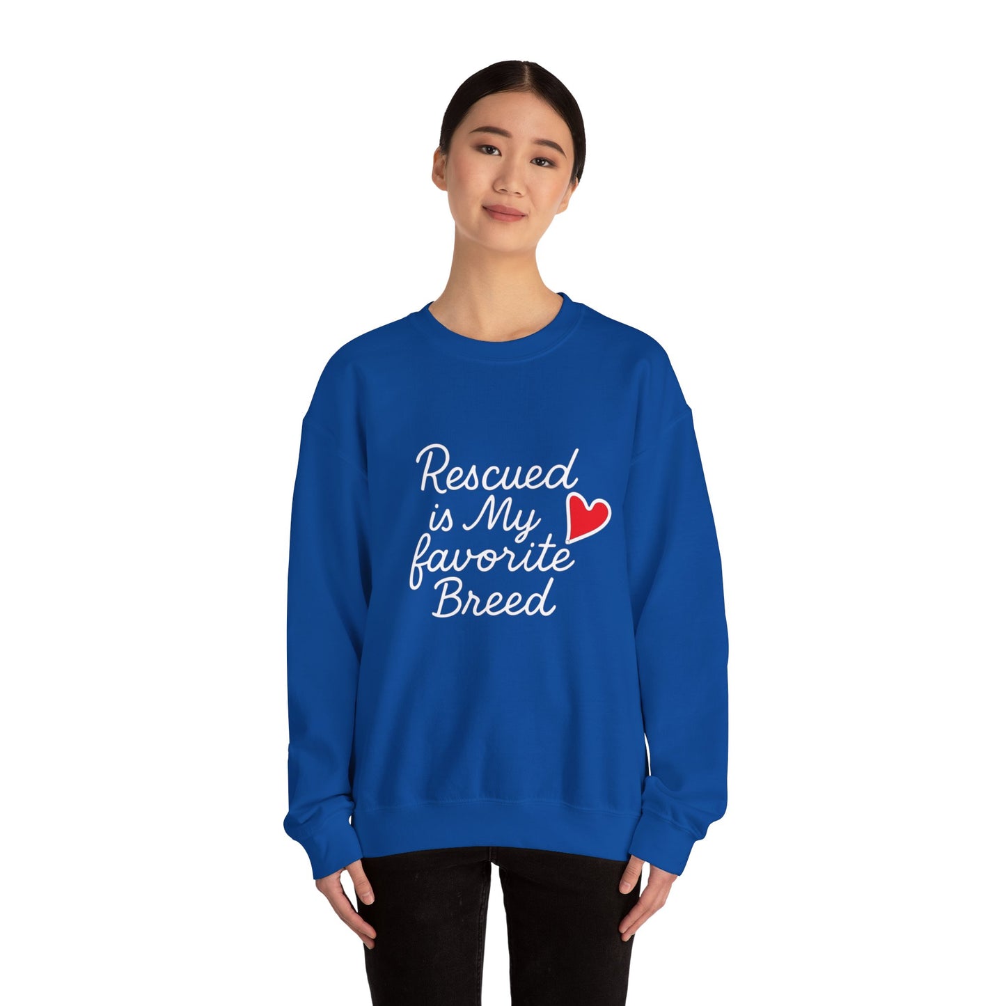 ❤️ Rescued Is My Favorite Breed – Cozy Statement Sweatshirt