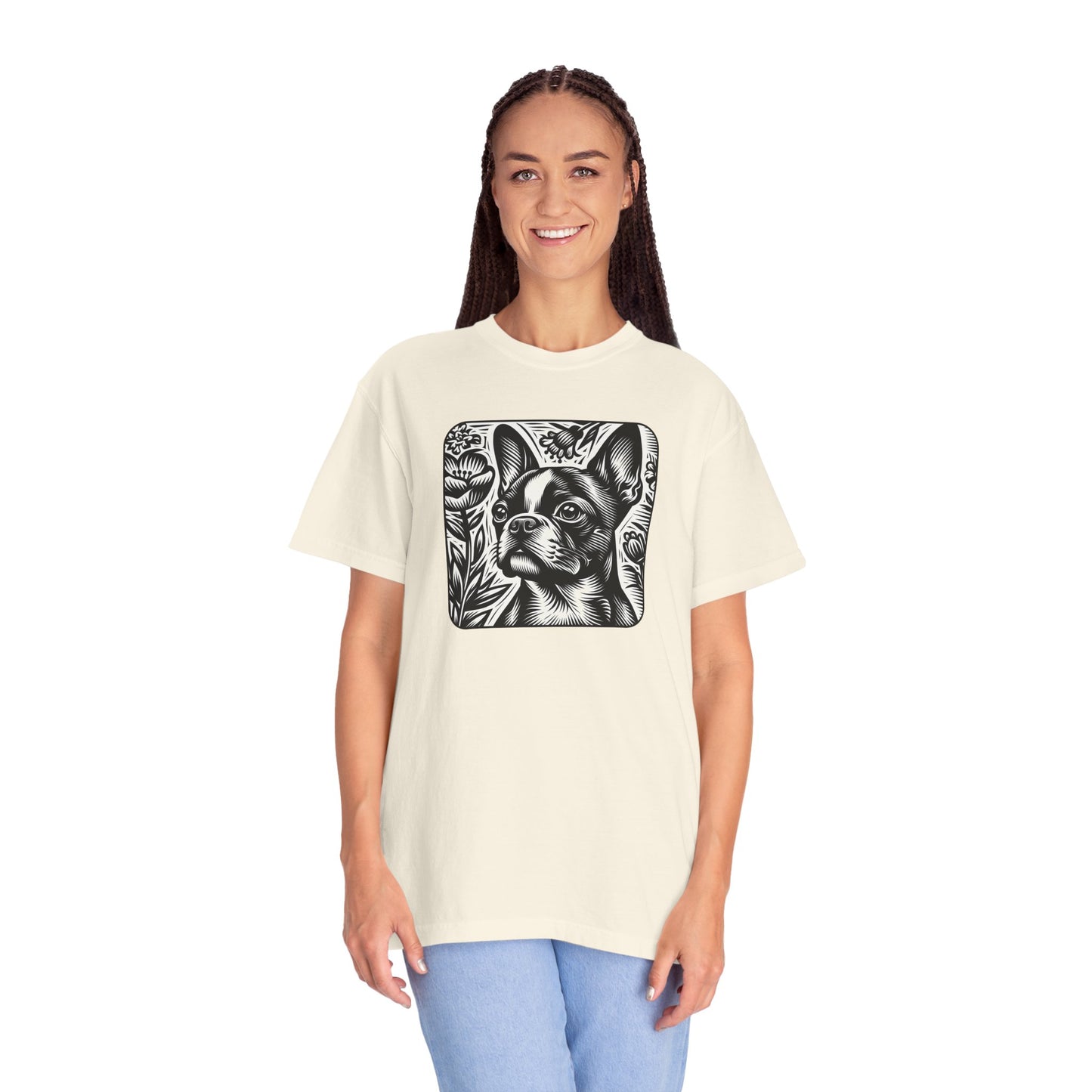 Vintage French Bulldog T-Shirt - Unisex Garment-Dyed Tee