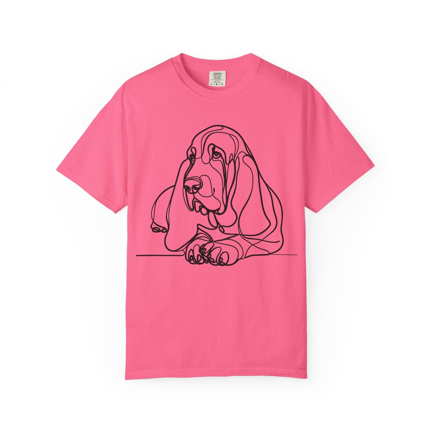 Basset Hound Line Art T-Shirt