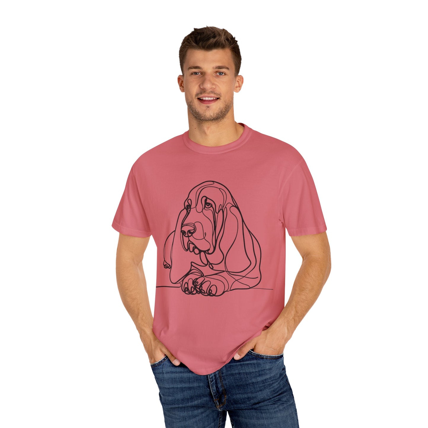 π Low & Loyal β Basset Hound Line Art Tee
