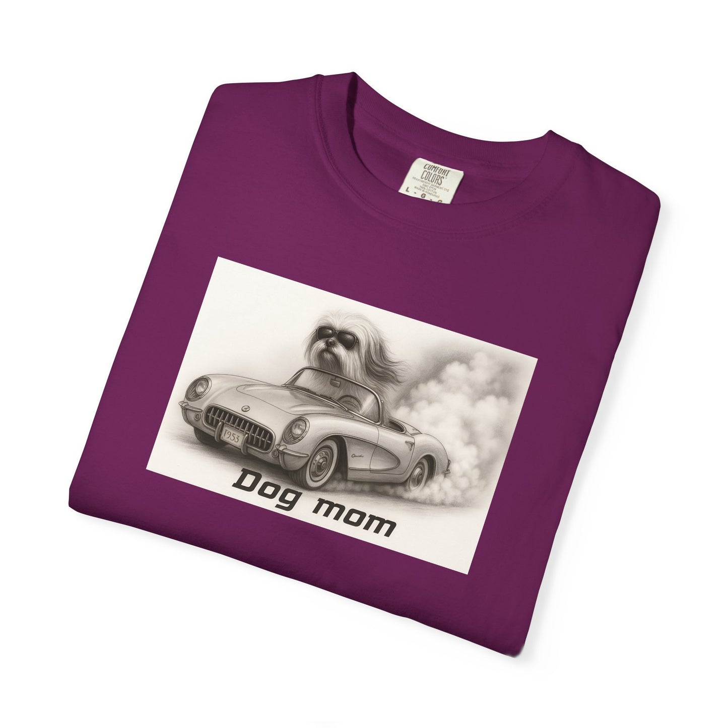 Dog Mom - Lhasa Apso- “Cool Dogs in Cool Cars” T-Shirt Collection! 🐶🚗