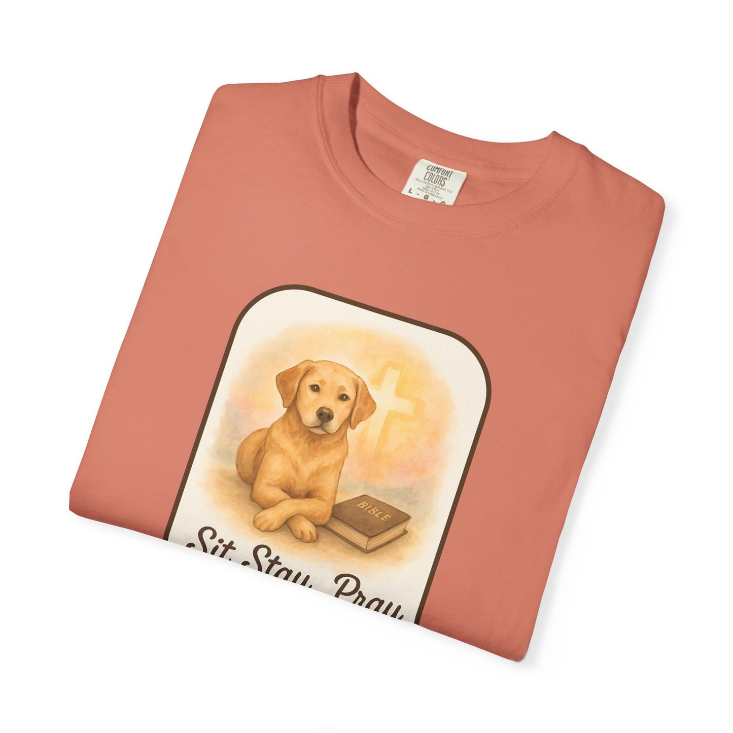 Faith-Inspired Dog Lovers T-Shirt, Unisex Tee, Gift for Pet Owners, Friendship Apparel, Casual Church Wear, Stay Pray Dog Design