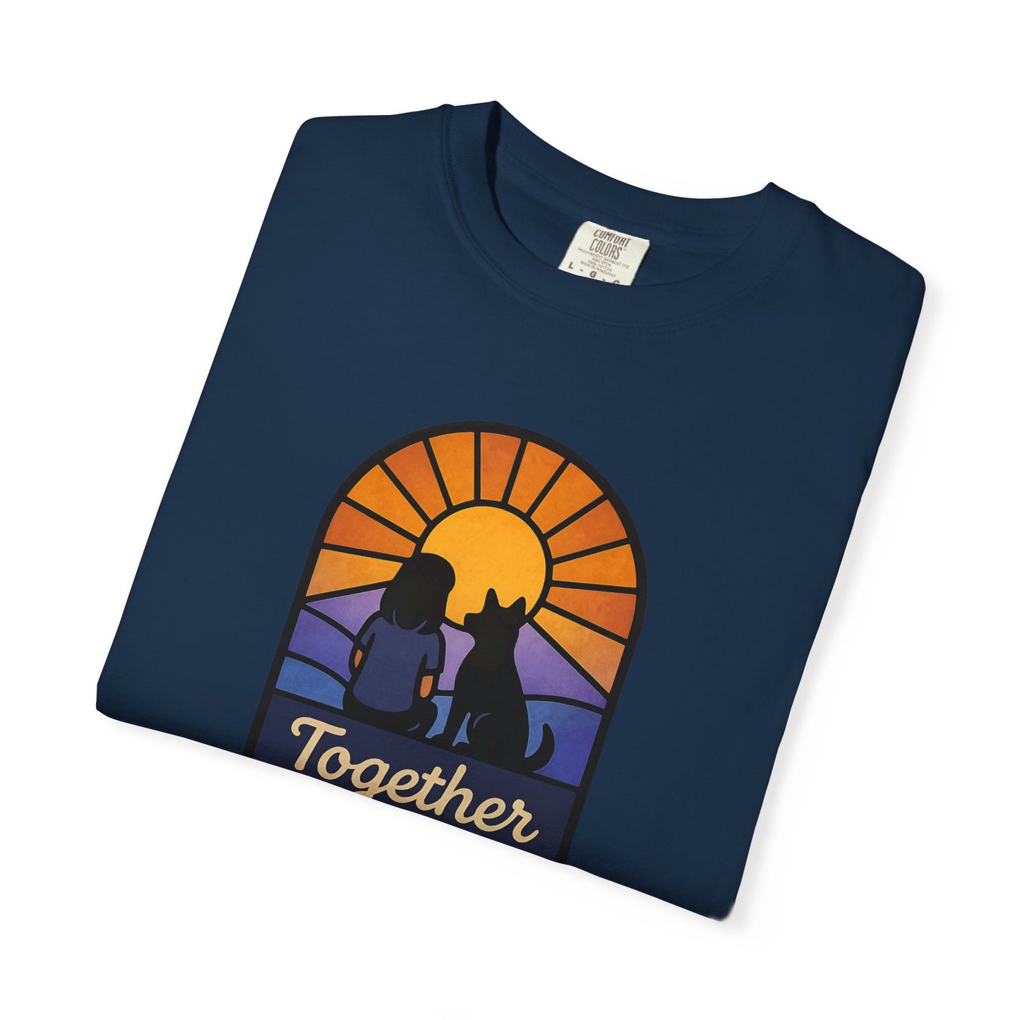 Together Sunset Graphic T-Shirt, Unisex Tee for Families, Casual Wear, Gift for Nature Lovers, Summer Vibe Apparel, Retro Style Shirt