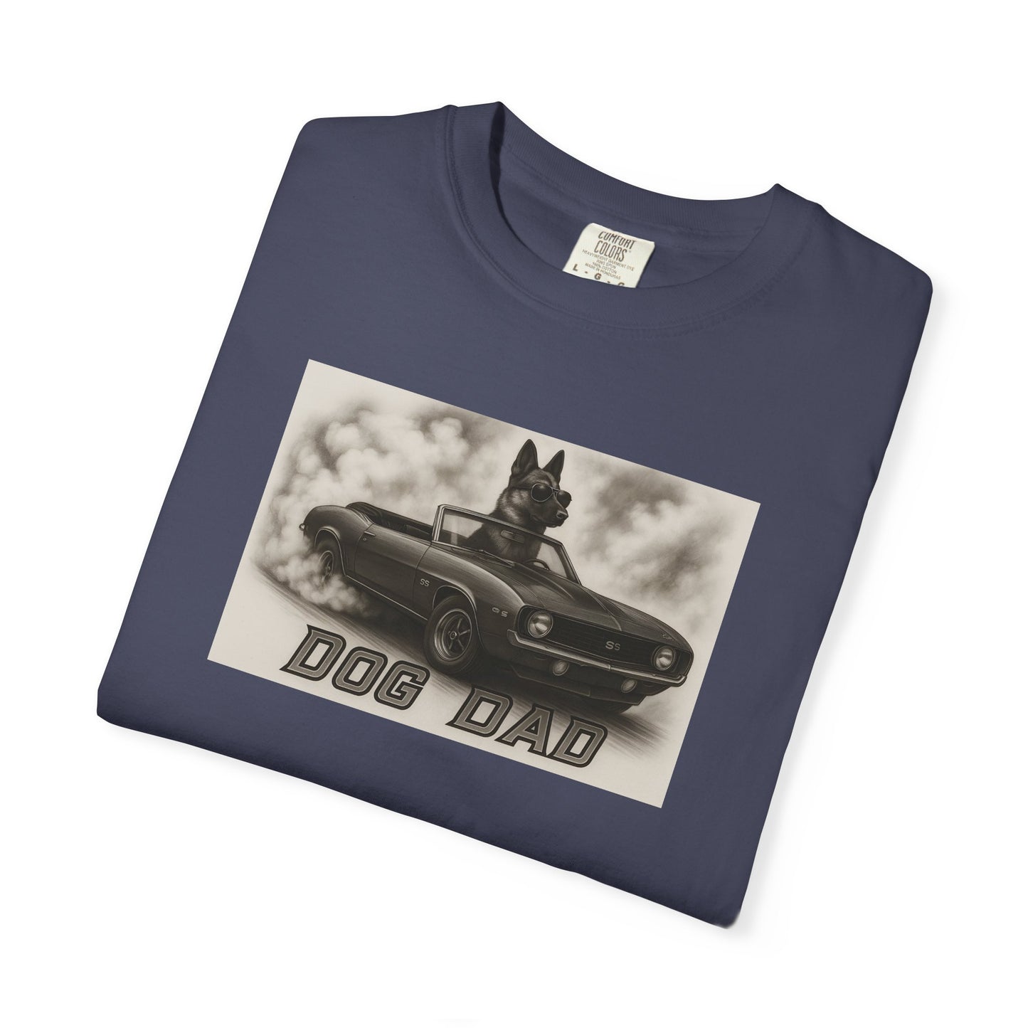 Dog Dad - German Shepard - Cool Dogs in Cool Cars T-Shirt Collection | Funny Dog Lover Apparel for Men