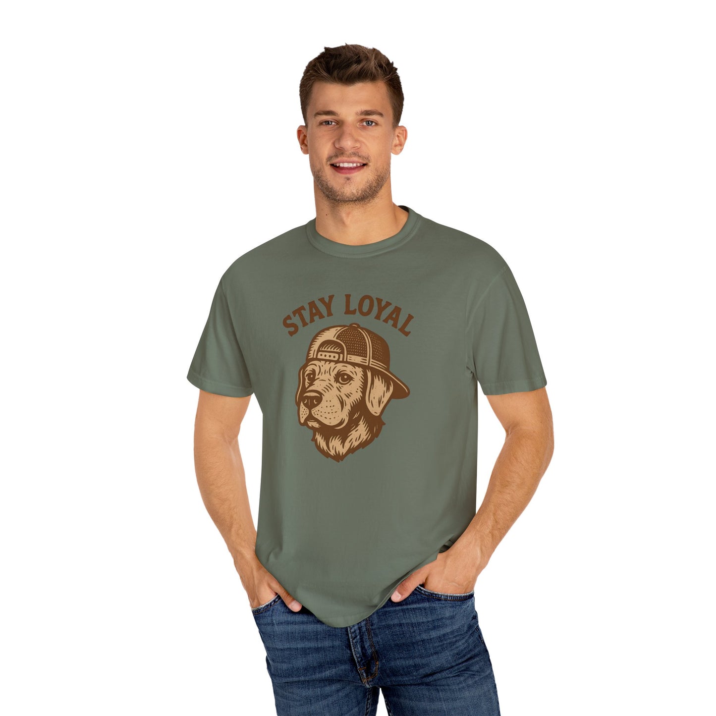 Stay Loyal Dog T-shirt, Unisex Garment-Dyed Tee, Perfect for Dog Lovers, Pet Owners, Casual Wear, Gift for Holidays