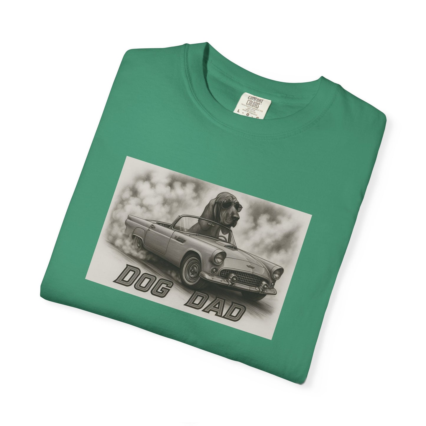 Dog Dad - Bloodhound - Cool Dogs in Cool Cars T-Shirt Collection | Funny Dog Lover Apparel for Men