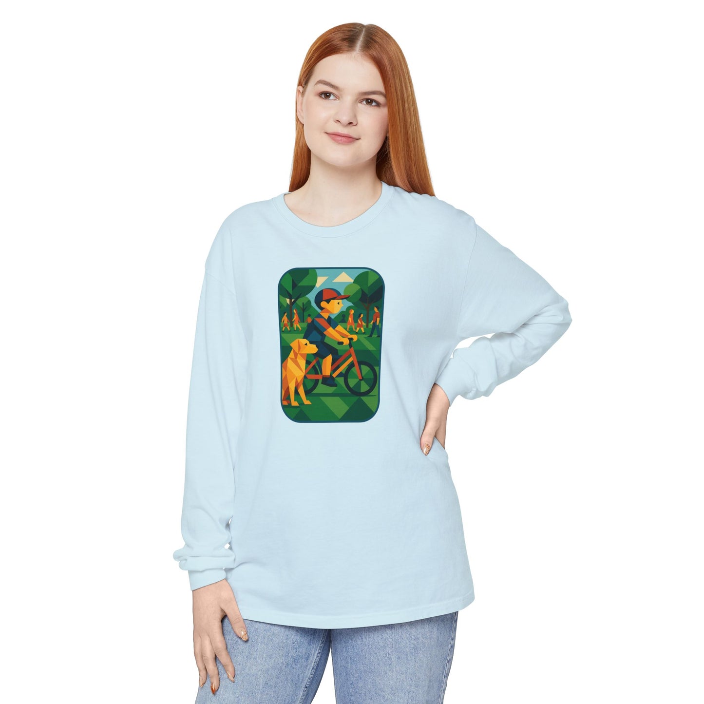 Park Walk Adventure T-Shirt, Eco-Friendly Tee, Dog Lover Apparel, Nature Print Shirt, Perfect for Outdoor Activities