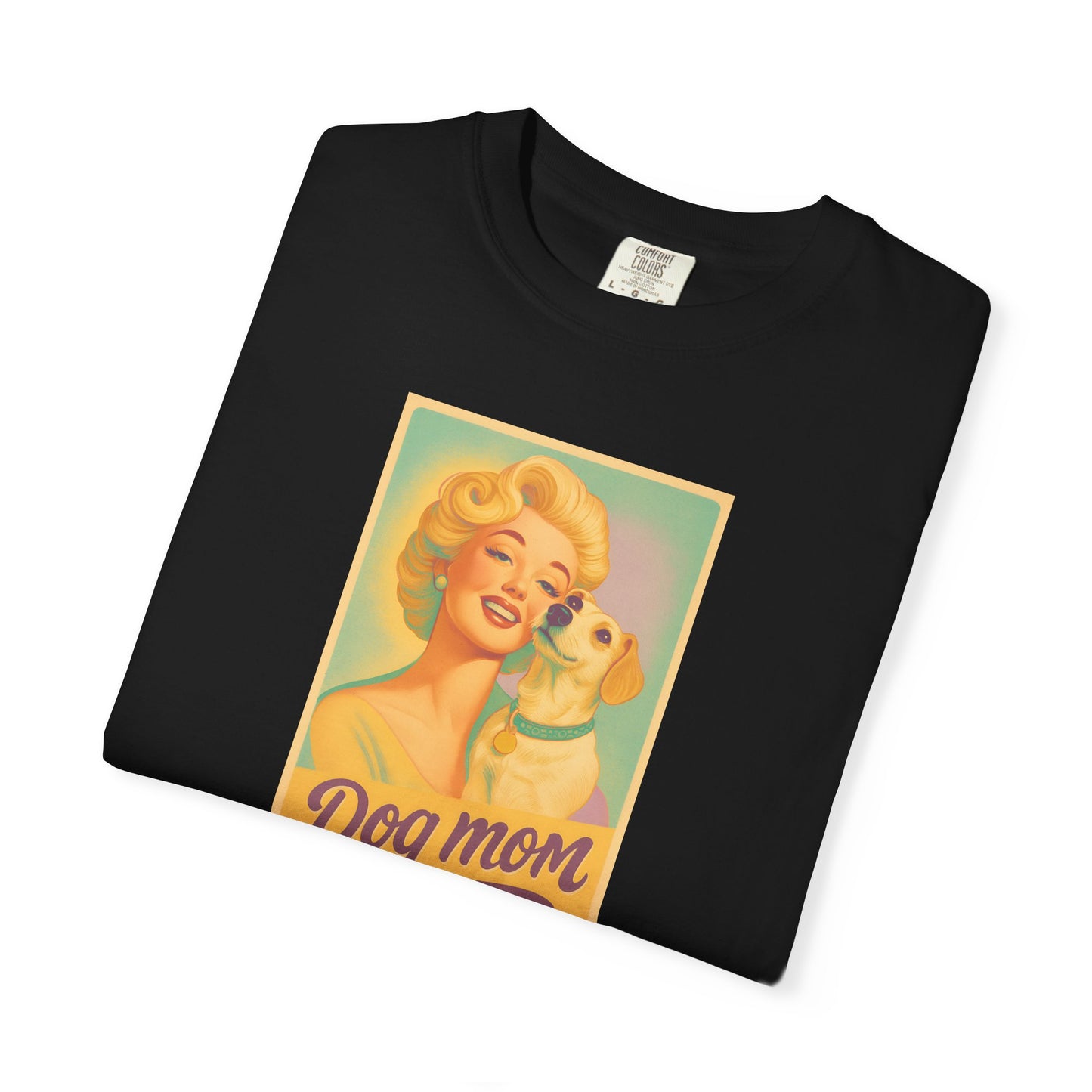 Vintage Dog Mom T-shirt - Unisex Garment-Dyed Tee for Dog Lovers