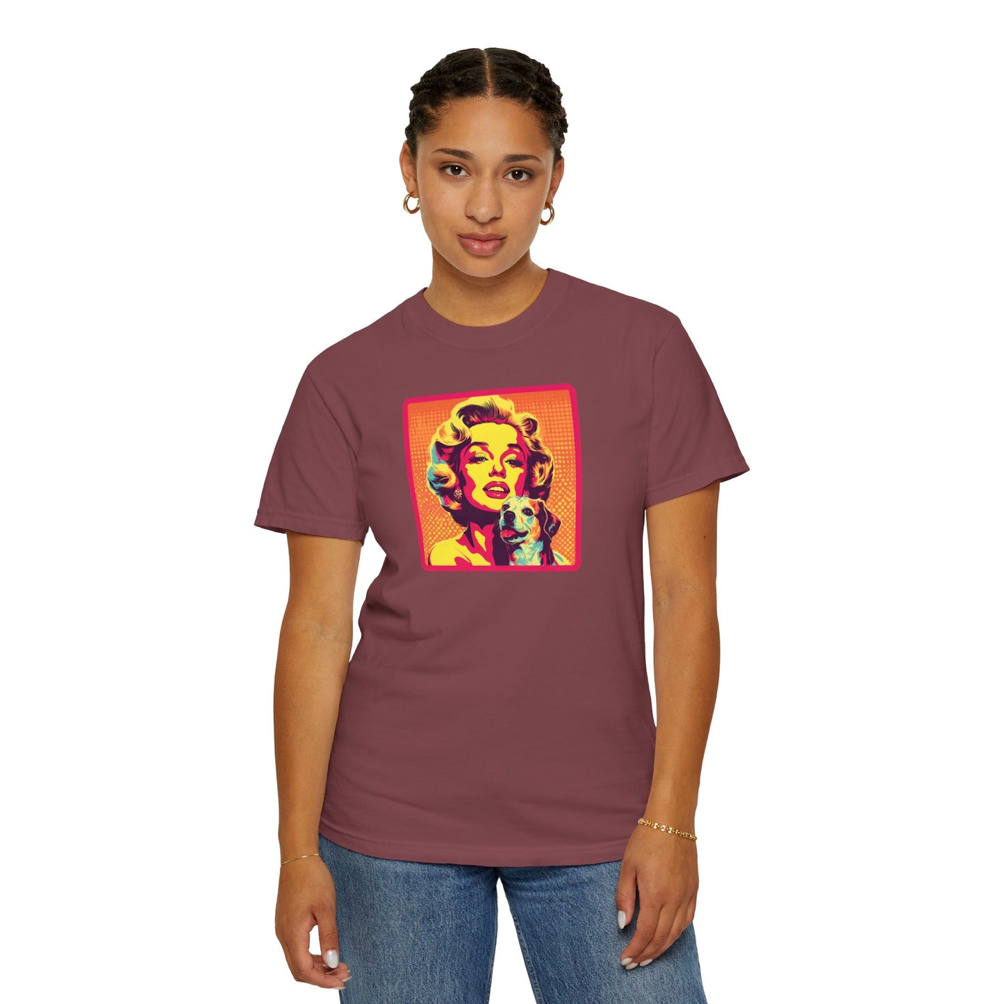 Vintage Dog Mom T-shirt - Unisex Garment-Dyed Tee for Dog Lovers