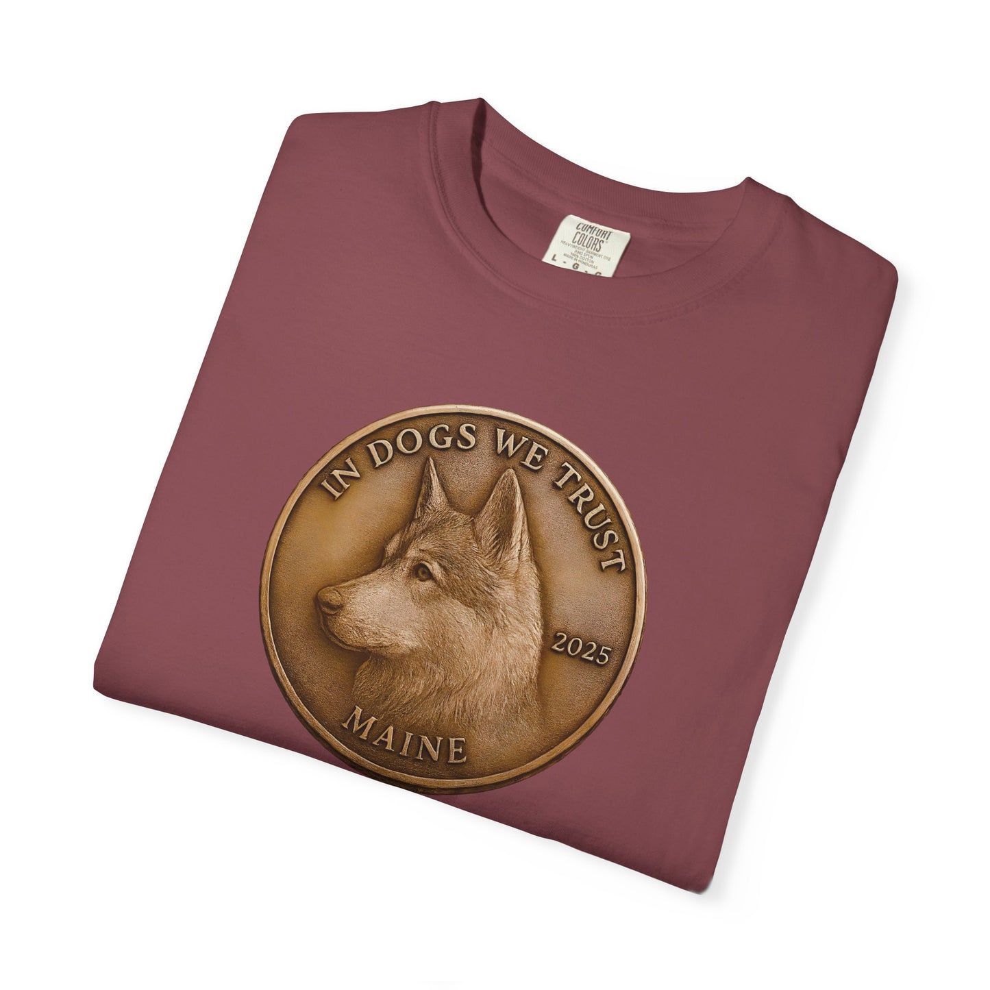 Maine State Coin T-Shirt Collection - Proud Dog Breed Illustrations